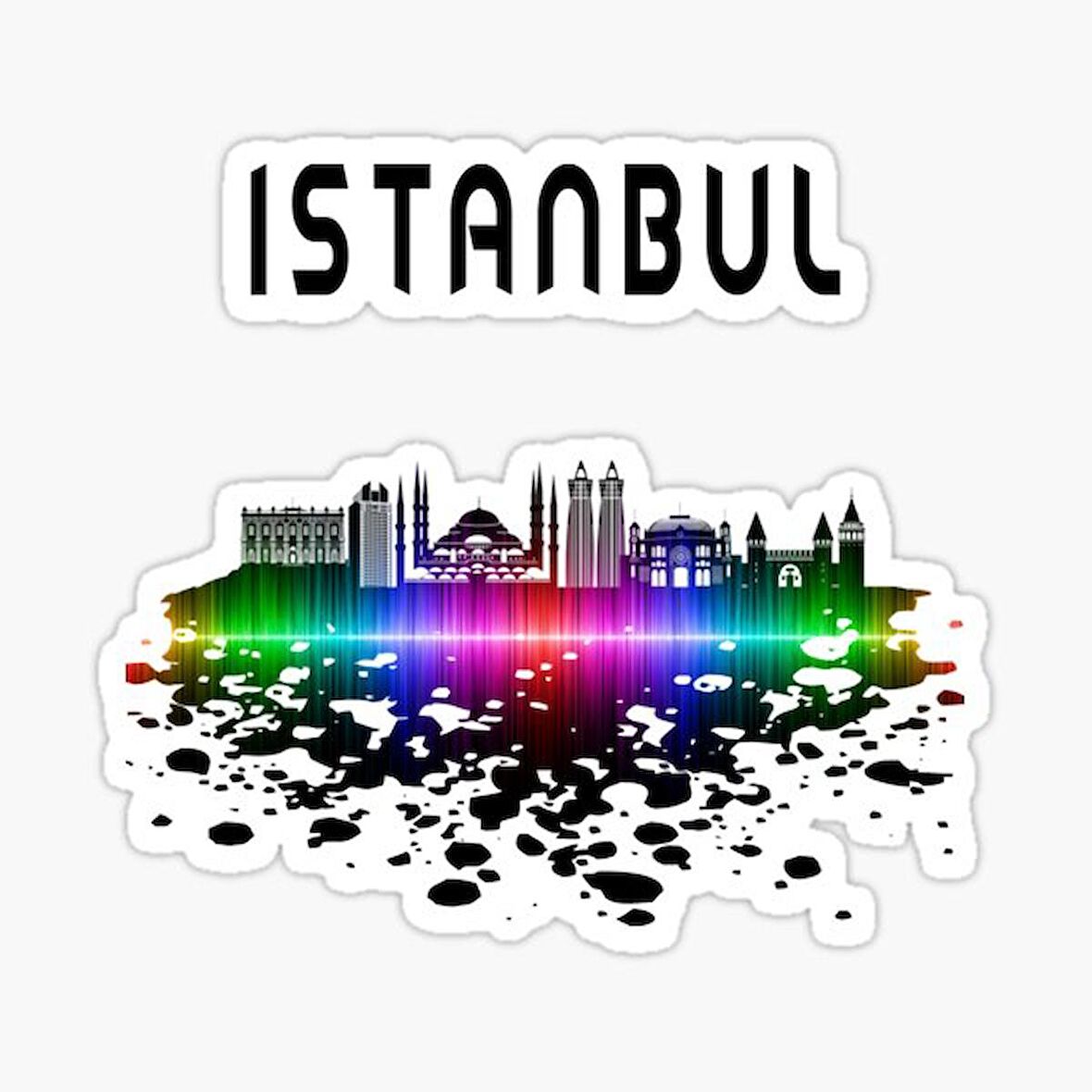 İstanbul Boğazı Renkli Sticker Araba Yapıştırma