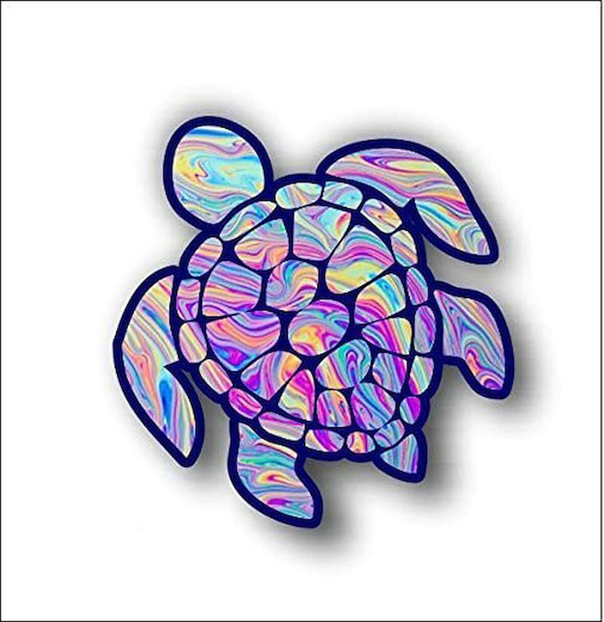 Sevimli deniz kaplumbağası Sticker Yapıştırma 10CM Model4