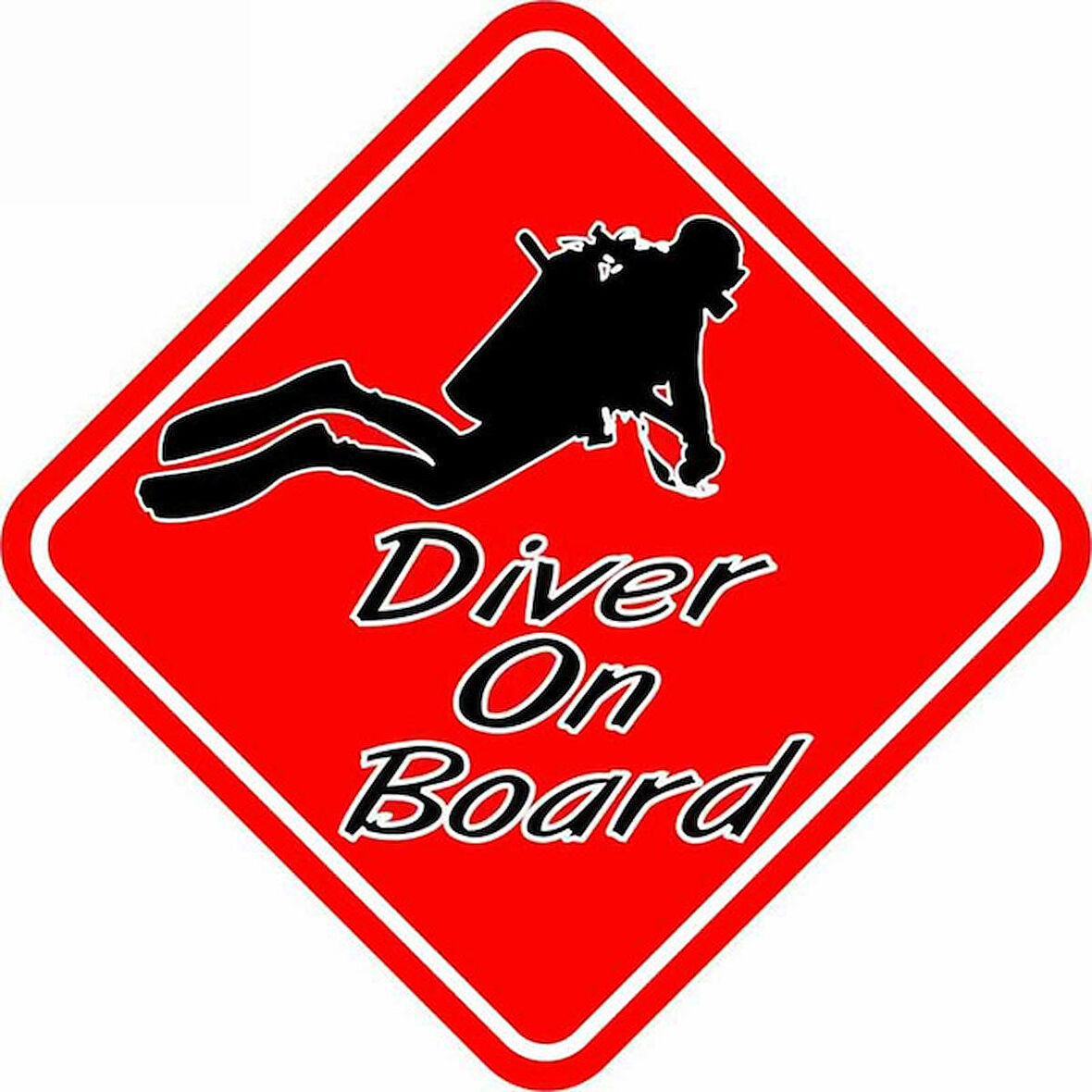 Uyarı Araç İçerisinde Dalgıç Var Araba Sticker 20 CM