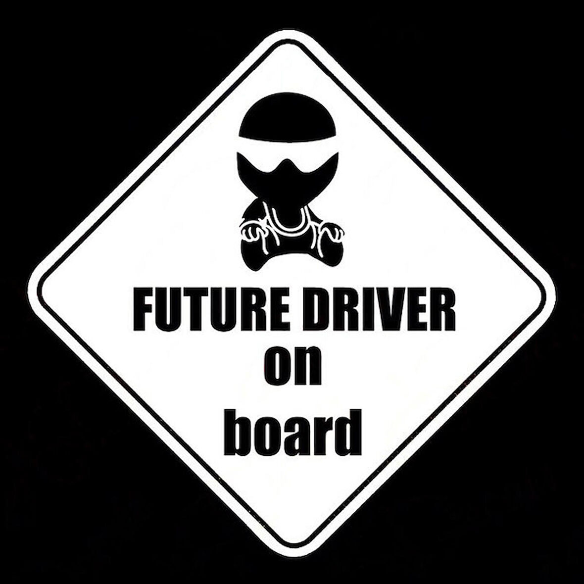 Uyarı gelecekti Bebek Sürücü araba Sticker 17CM Beyaz Renk