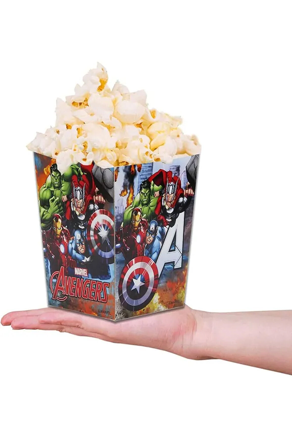 Avengers Konsepti Mısır Popcorn Kutusu - 8 Adet