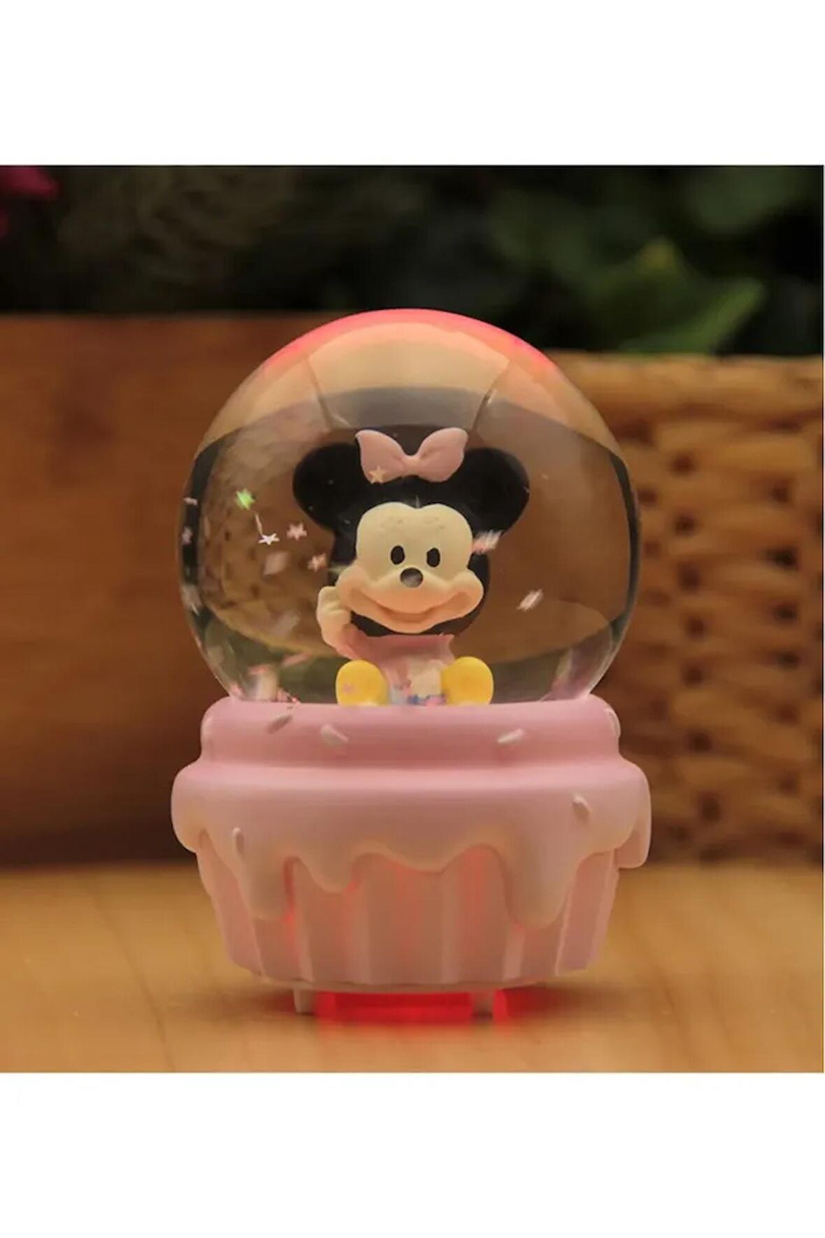 6 CM Disneyland MİNNİE MOUSE Işıklı Kar Küresi