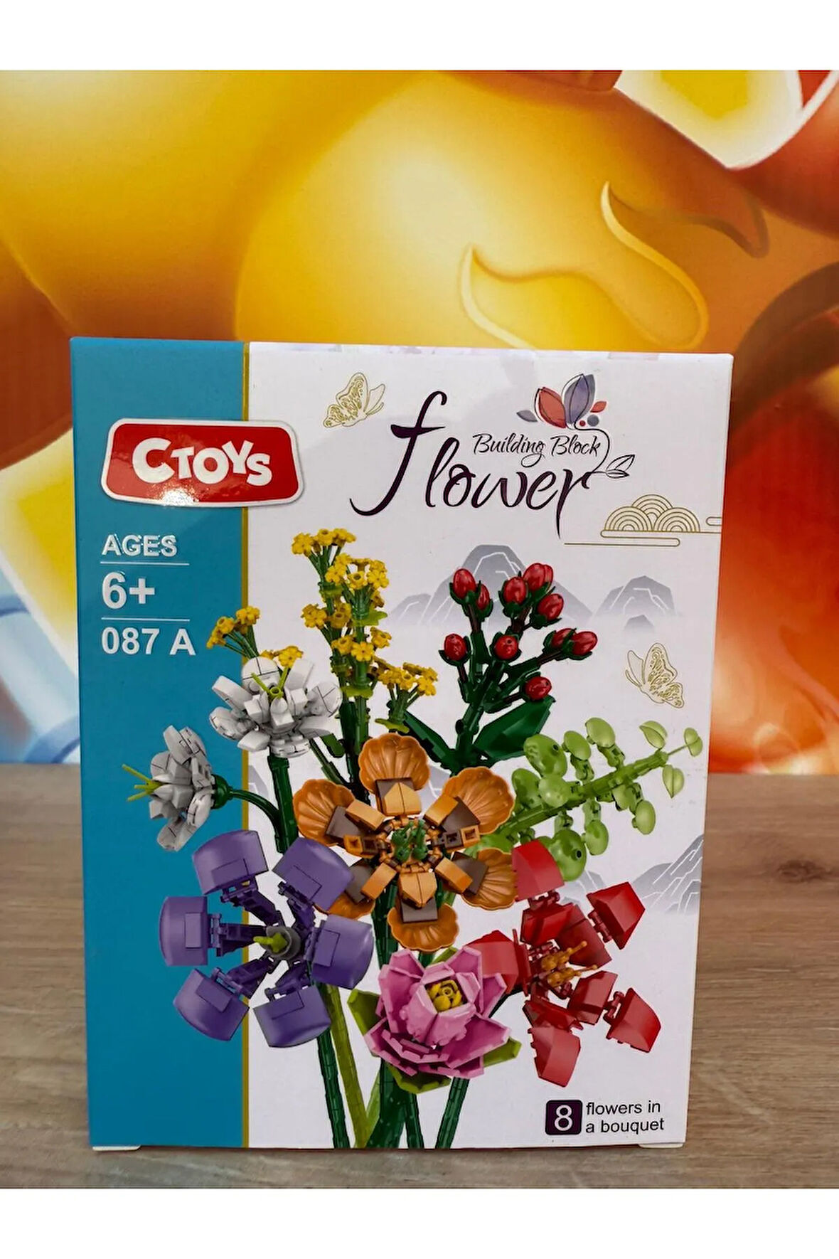 Dekoratif Çiçek Yapım Seti Legosu - Koleksiyonluk Yapboz Blok Çiçek Yapım Set Tek Süpriz Çiçek