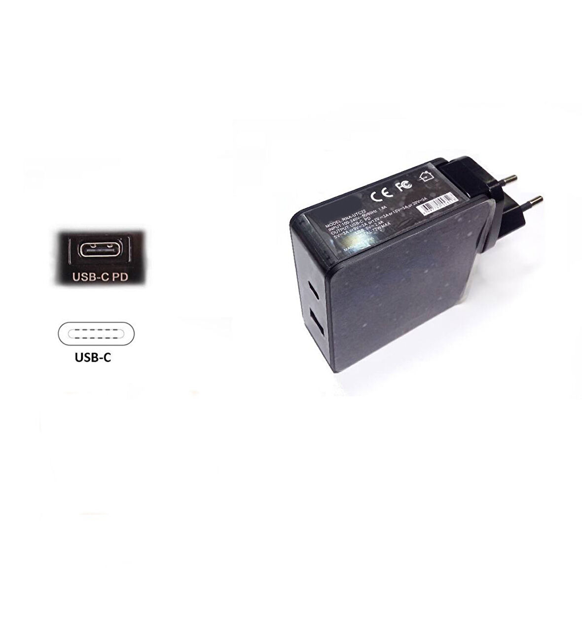 Apple MacBook Pro A1708 EMC 3164 Notebook Adaptör Laptop Şarj USB + USB-C