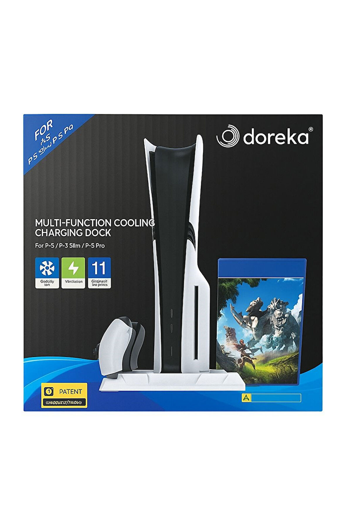 TP5-3537D PS5 Slim ve Tüm Modeller için Multi Fonksiyon Soğutma ve Şarj Ünitesi