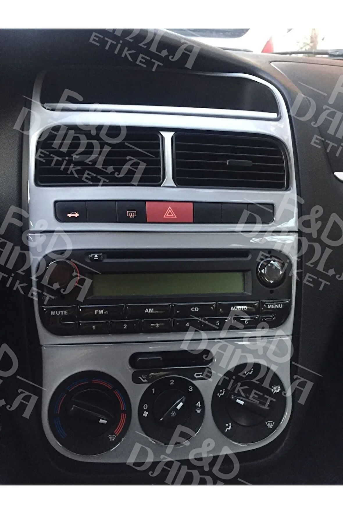Fiat Linea Full Set Gümüş Gri Maun Kaplama Torpido Konsol Trim Göğüs Decor Kaplama