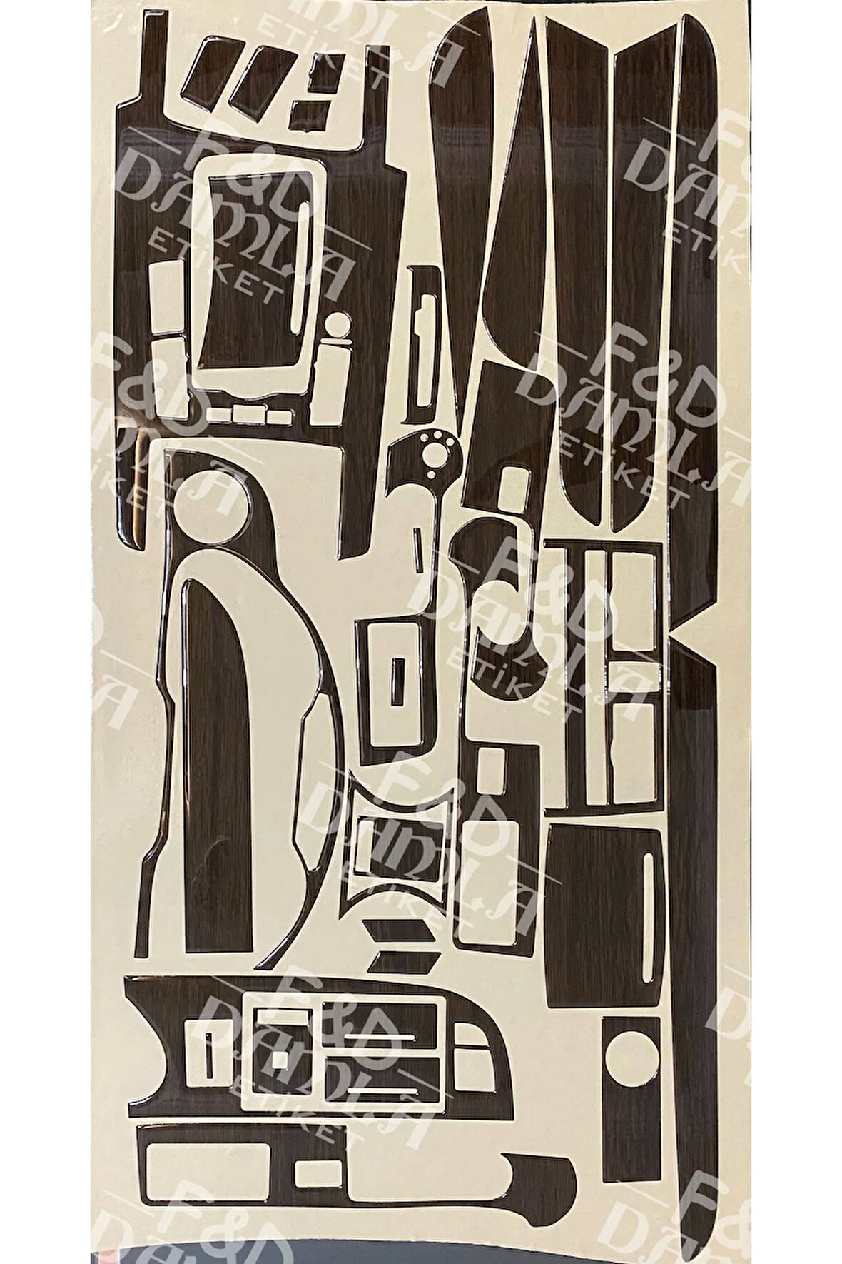 Audi A6 C6 2006-2011 Torpido, Konsol, Trim, Göğüs Maun Kaplama Dark Oak Koyu Meşe Renk