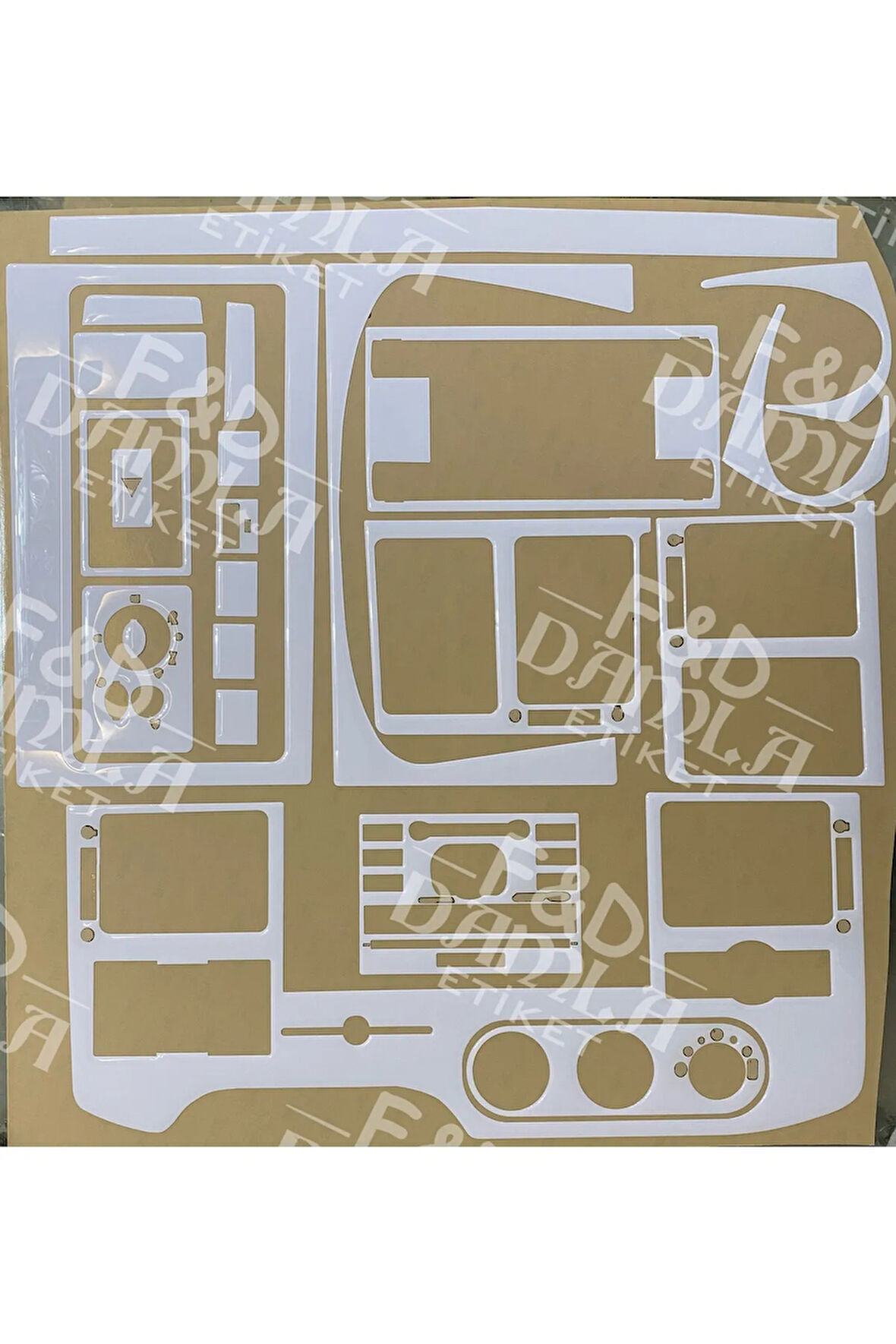 Ford Transit Jumbo 2006-2014 Full Set Kar Beyaz Torpido Konsol Maun Kaplama