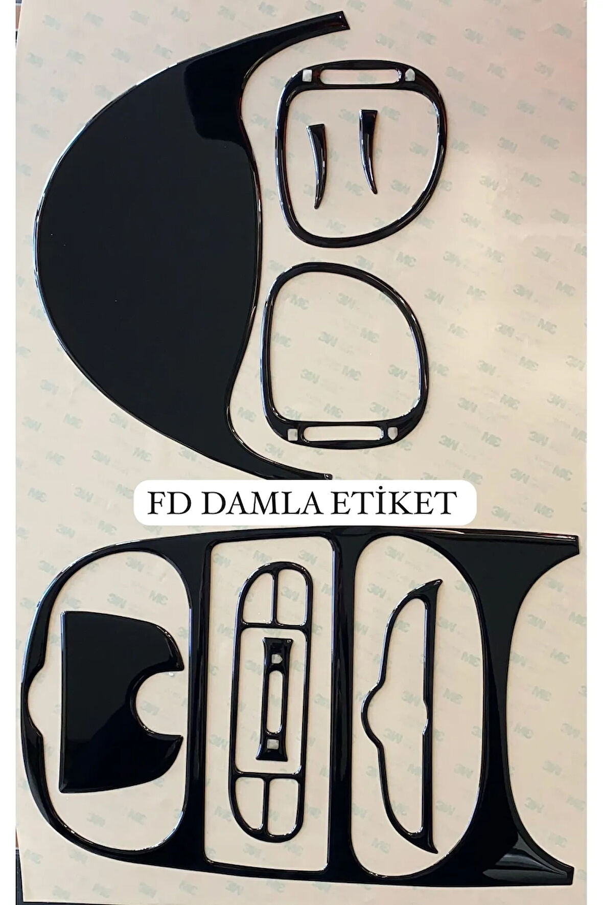 Peugeot 206 Maun Kaplama  Set Piano Black Renk Özel Dizayn