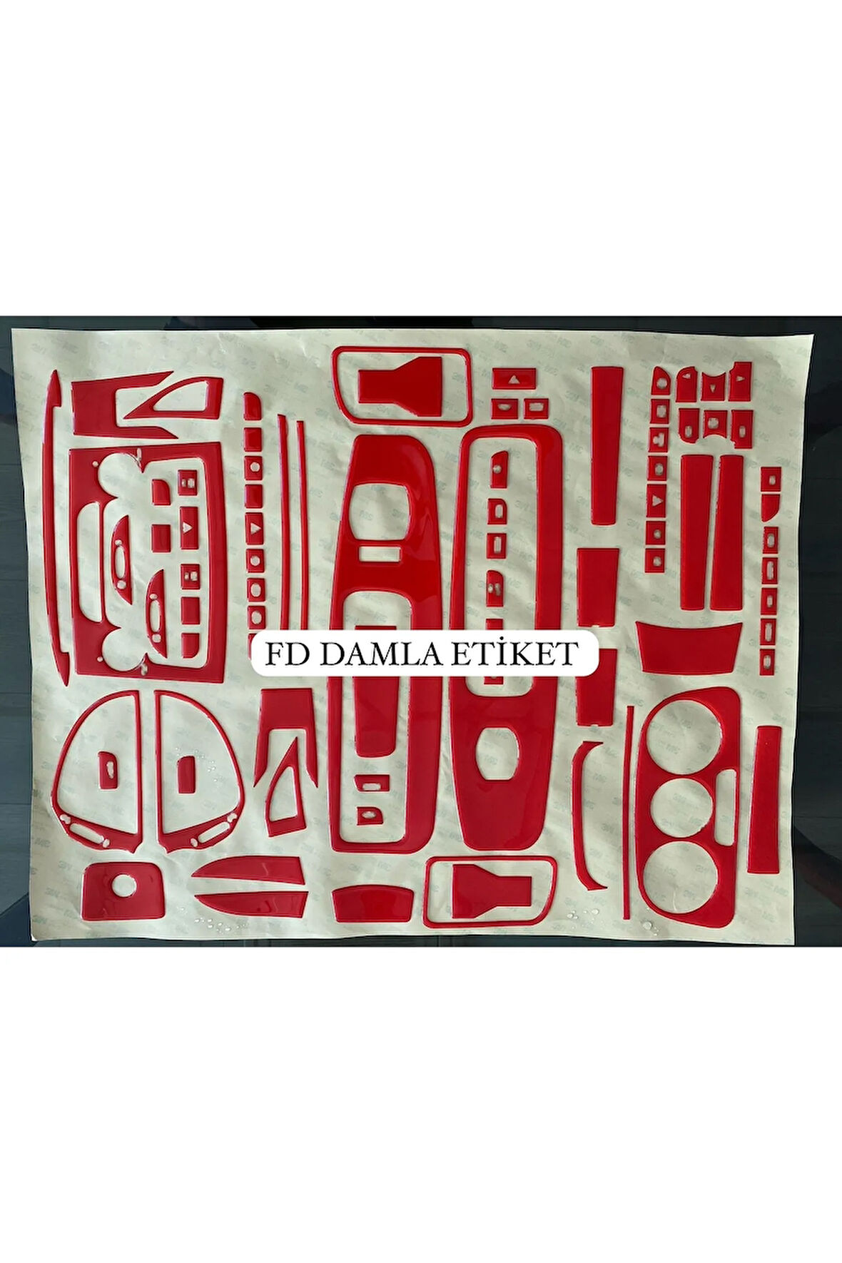 Fiat Doblo D4 Full Set  Maun Kaplama  Set Kırmızı Renk Özel Dizayn