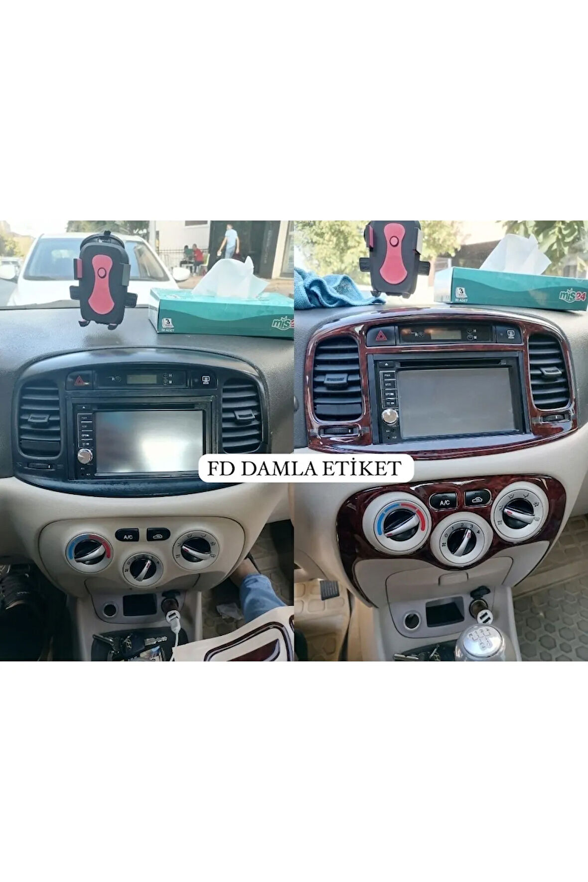 Hyundai Accent Era Torpido, Konsol, Trim, Göğüs Kaplama  Set Maun Renk Özel Dizayn