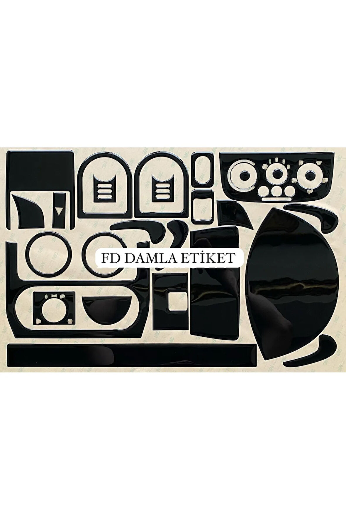 Opel Corsa C Combo Maun Kaplama  Set Parlak Siyah  Renk Özel Dizayn