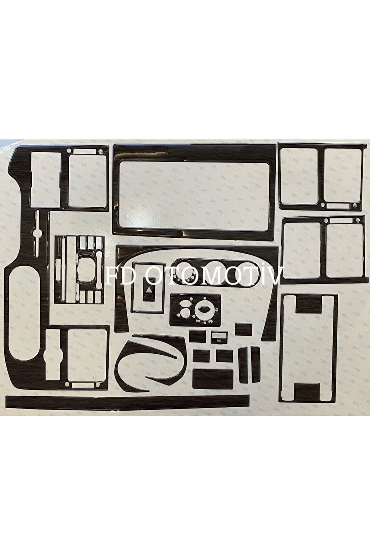 Ford Transit 2006 - 2013 Torpido, Konsol, Trim, Göğüs Kaplama  Set Koyu Meşe Renk Özel Dizayn