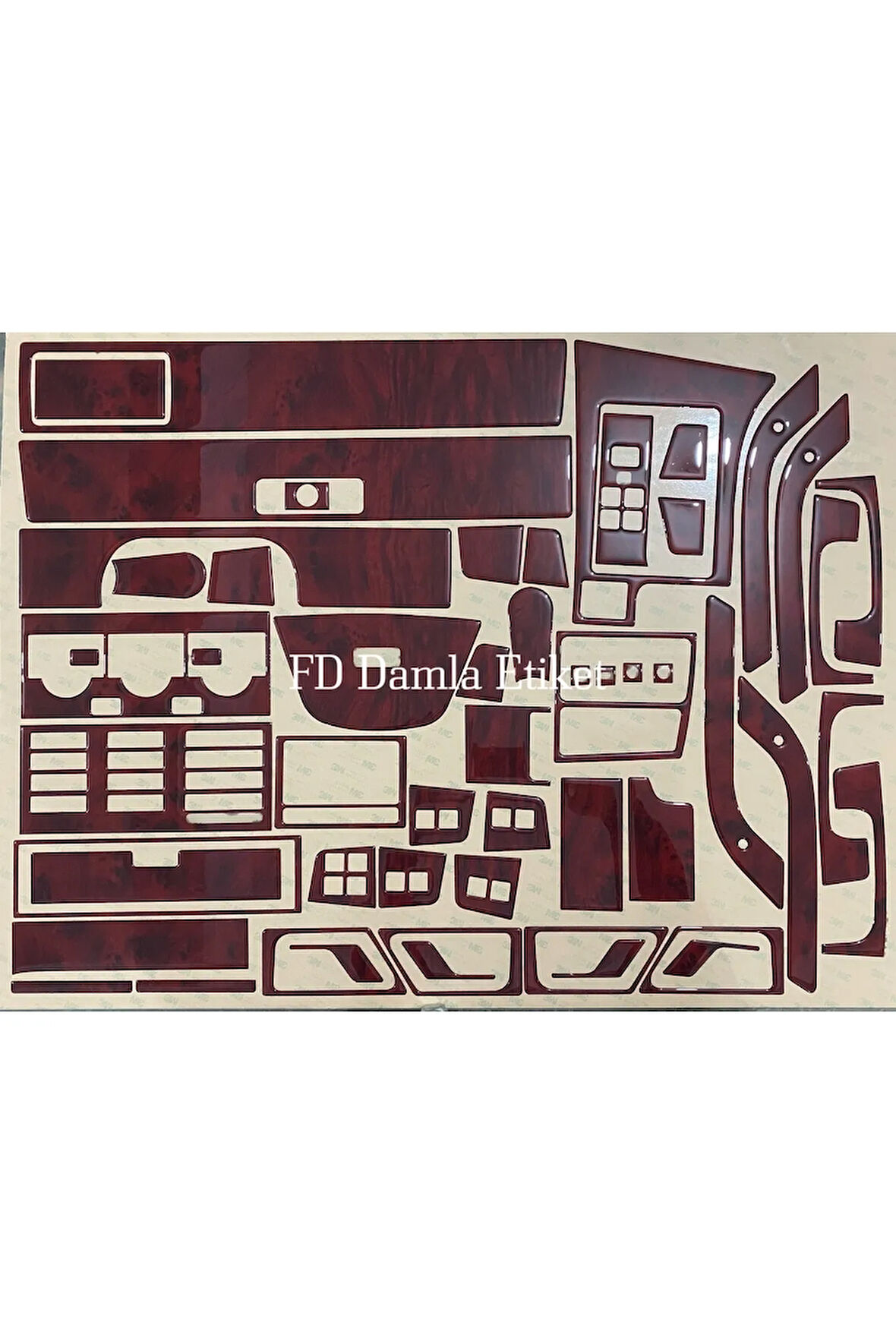 Fiat Tempra Tipo Full Set  54 Parça Torpido, Konsol, Trim, Göğüs Maun Kaplama  Maun Renk Özel Dizayn