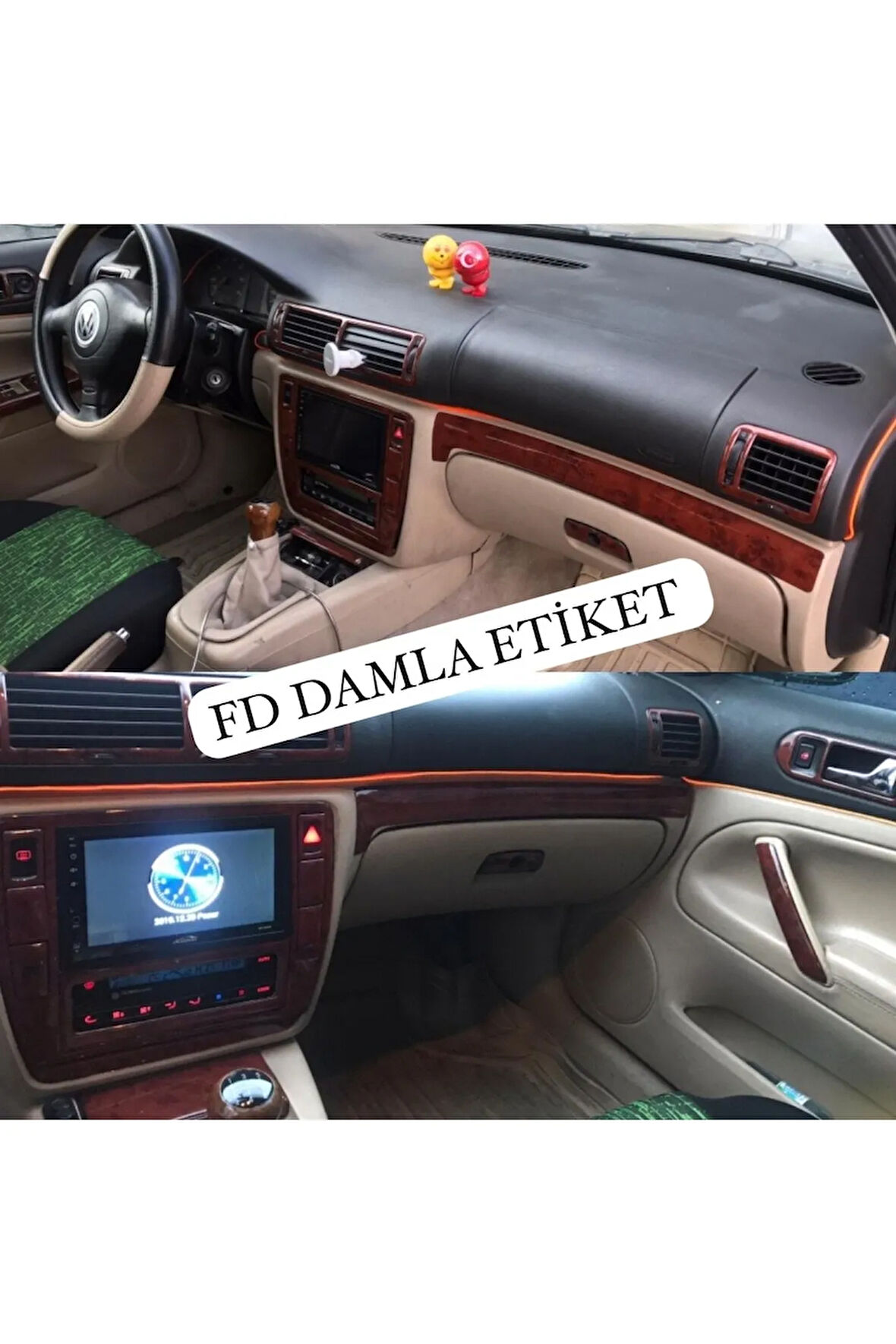 Volkswagen Passat B5 Torpido, Konsol, Trim, Göğüs Kaplama  Set Maun Renk Özel Dizayn