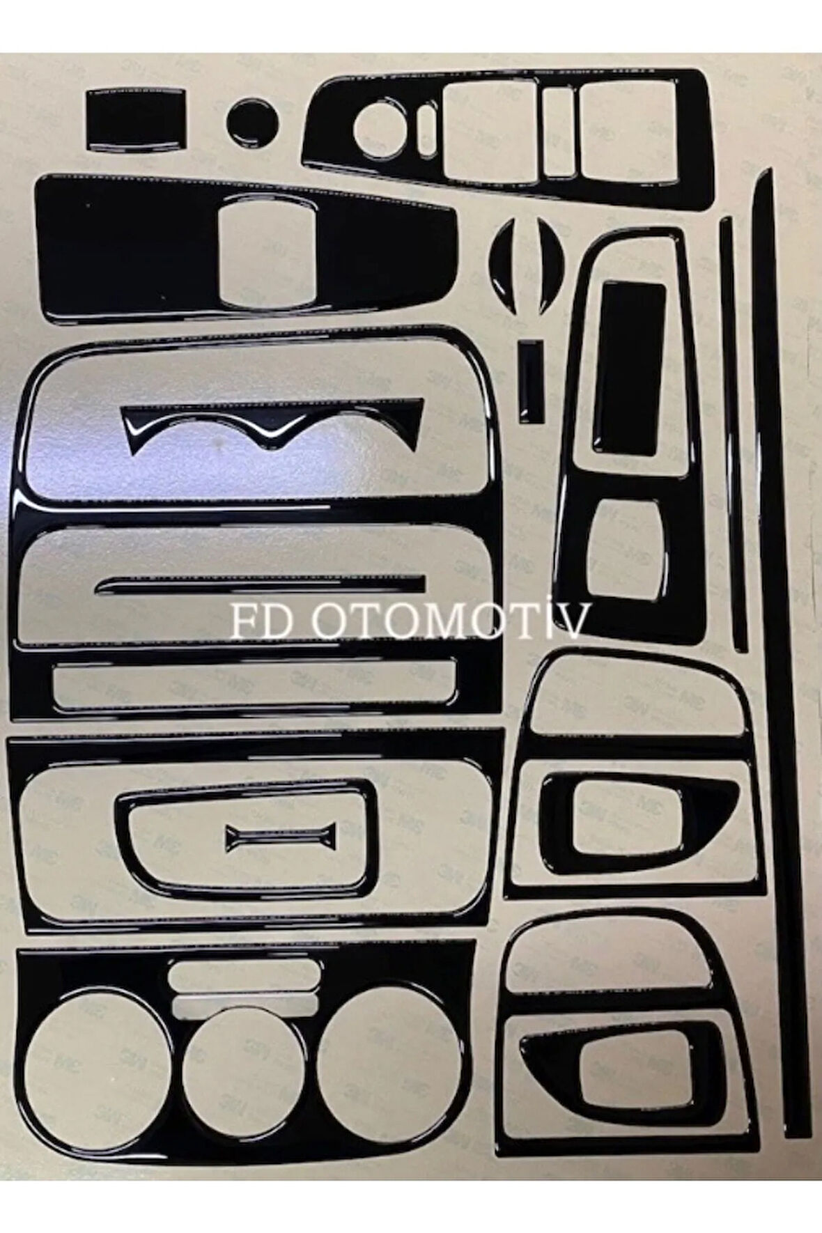 Fiat Linea Full Set  Torpido, Konsol, Trim, Göğüs Kaplama  Set Piano Black Renk Özel Dizayn