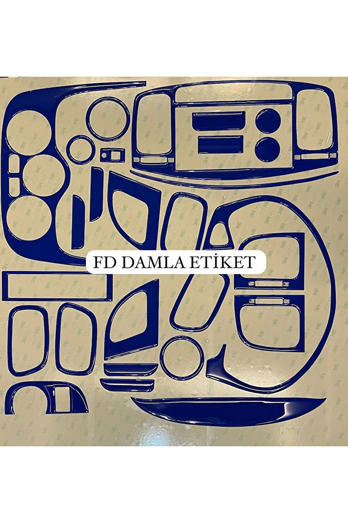 Hyundai Accent Era Full Set  Maun Kaplama  Set Mavi Renk Özel Dizayn