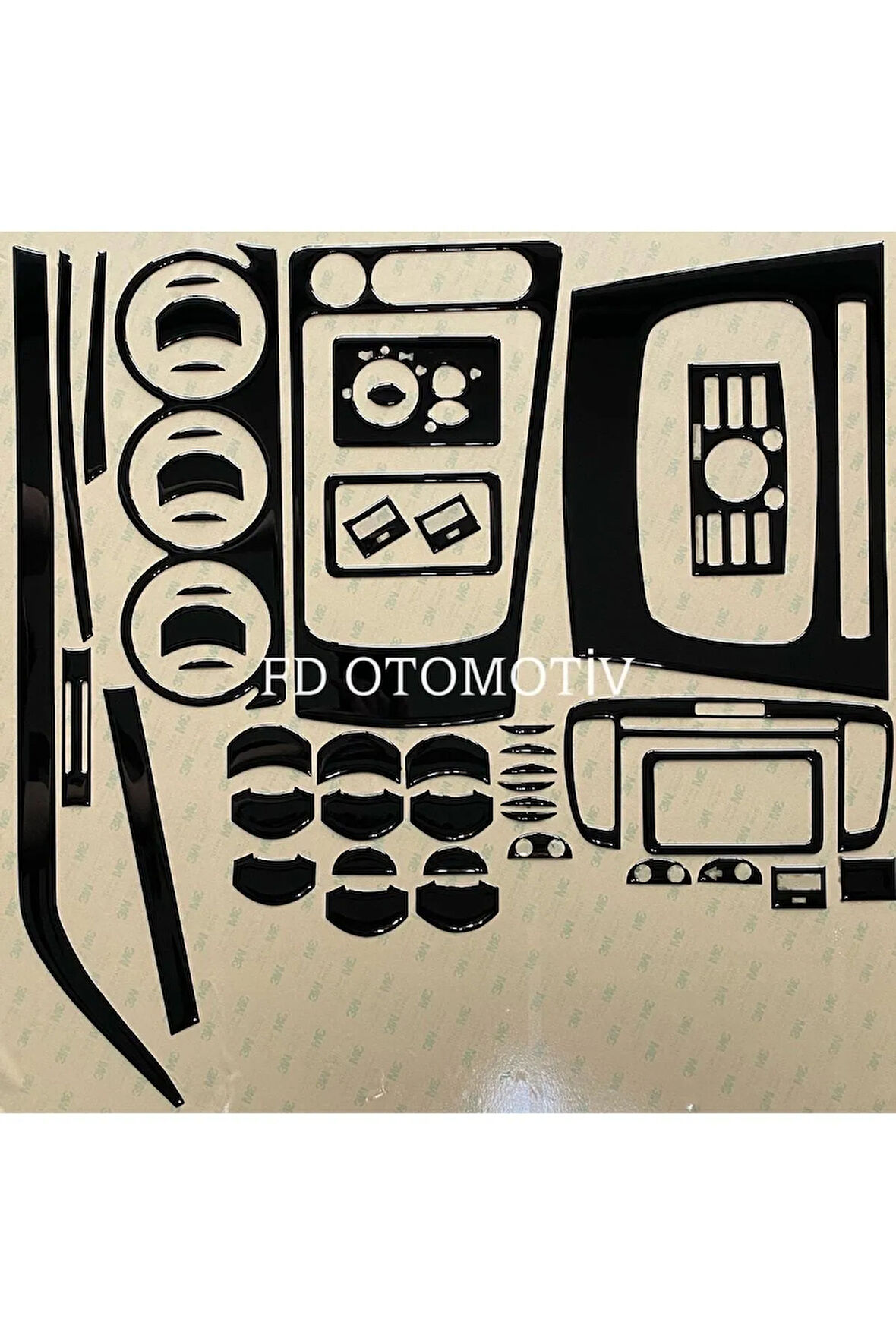 Ford Connect 2009 - 2014 Torpido, Konsol, Trim, Göğüs Kaplama  Set Piano Black Renk Özel Dizayn