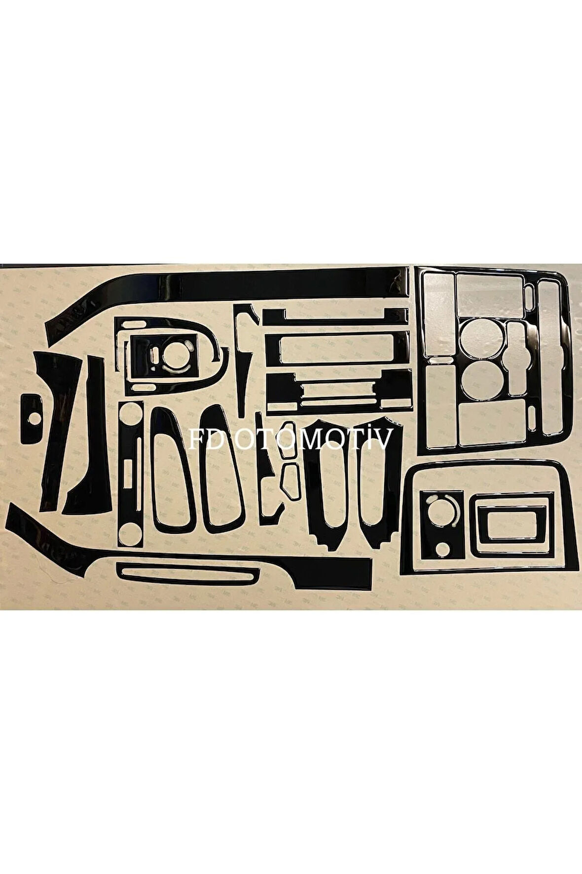 Mercedes Vito Viano 2004-2013 Torpido, Konsol, Trim, Göğüs Kaplama  Set Piano Black Renk Özel Dizayn