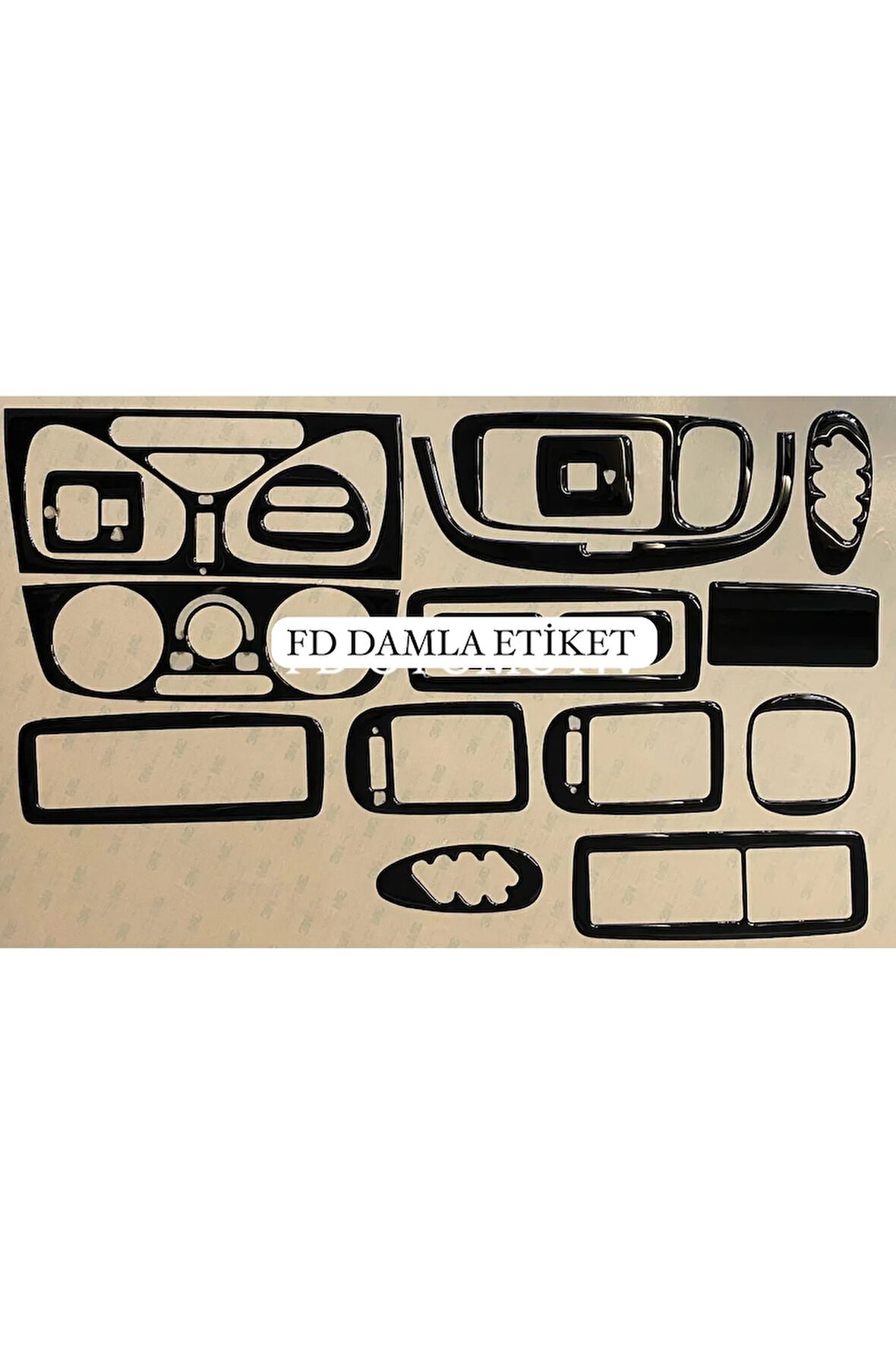 Fiat Palio 2004 - 2006 Torpido, Konsol, Trim, Göğüs Kaplama  Set Parlak Siyah  Renk Özel Dizayn