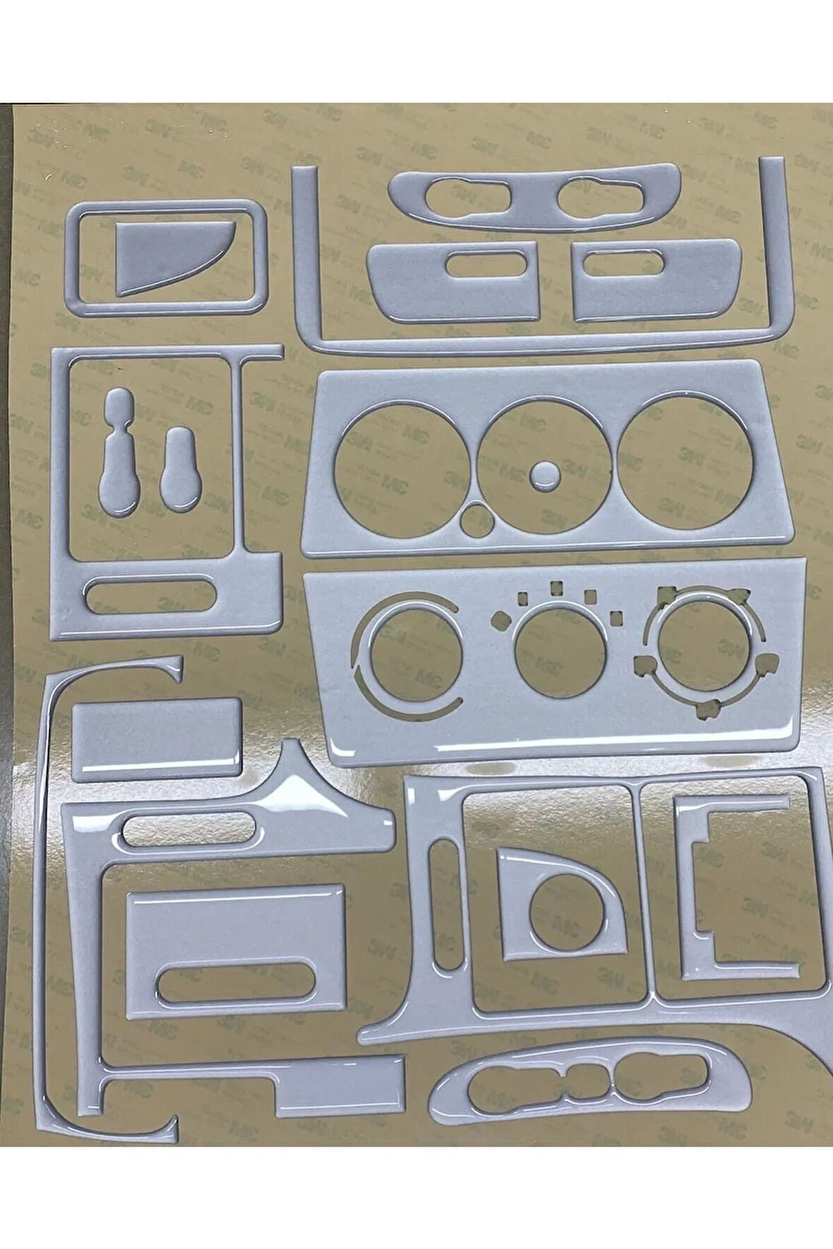 Opel Vectra B Full Set  Torpido, Konsol, Trim, Göğüs Kaplama  Set Gümüş Gri Renk Özel Dizayn