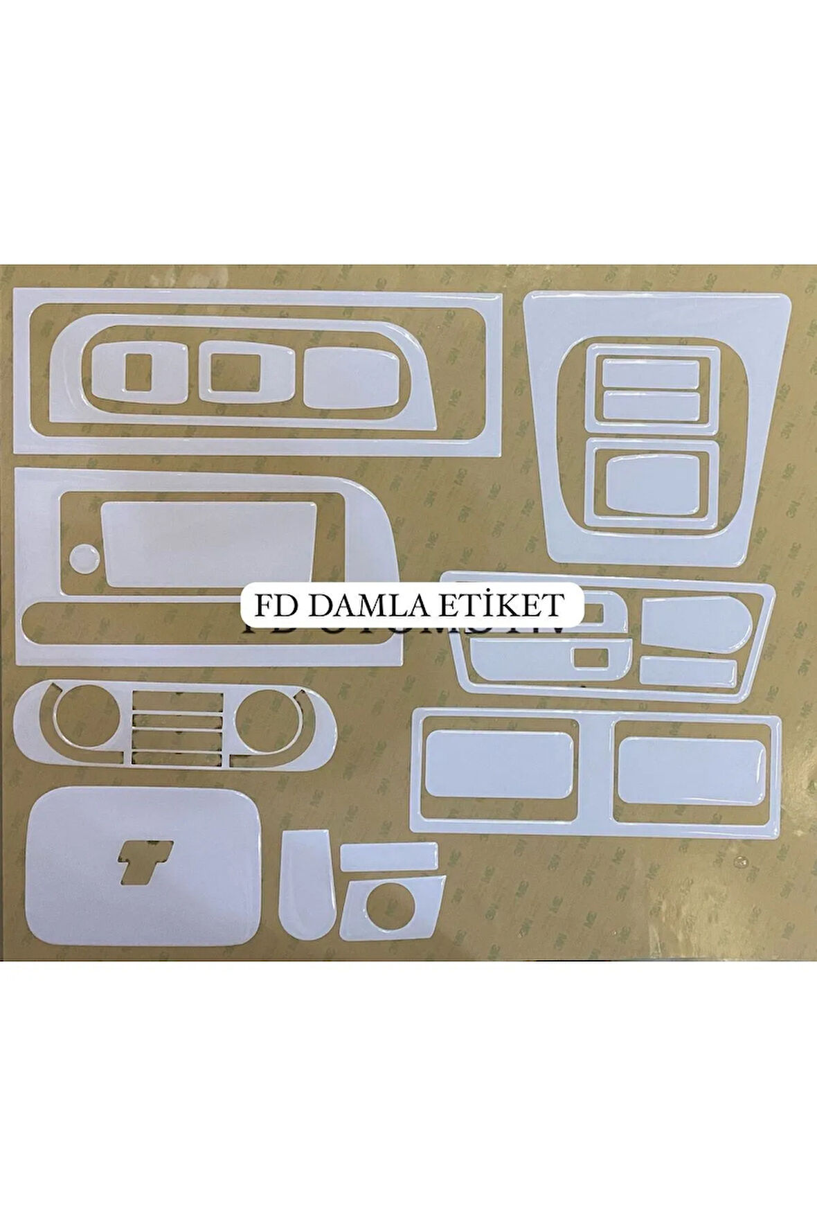 Fiat Tofaş Kartal Slx Maun Kaplama  Full Set  Beyaz Renk Özel Dizayn