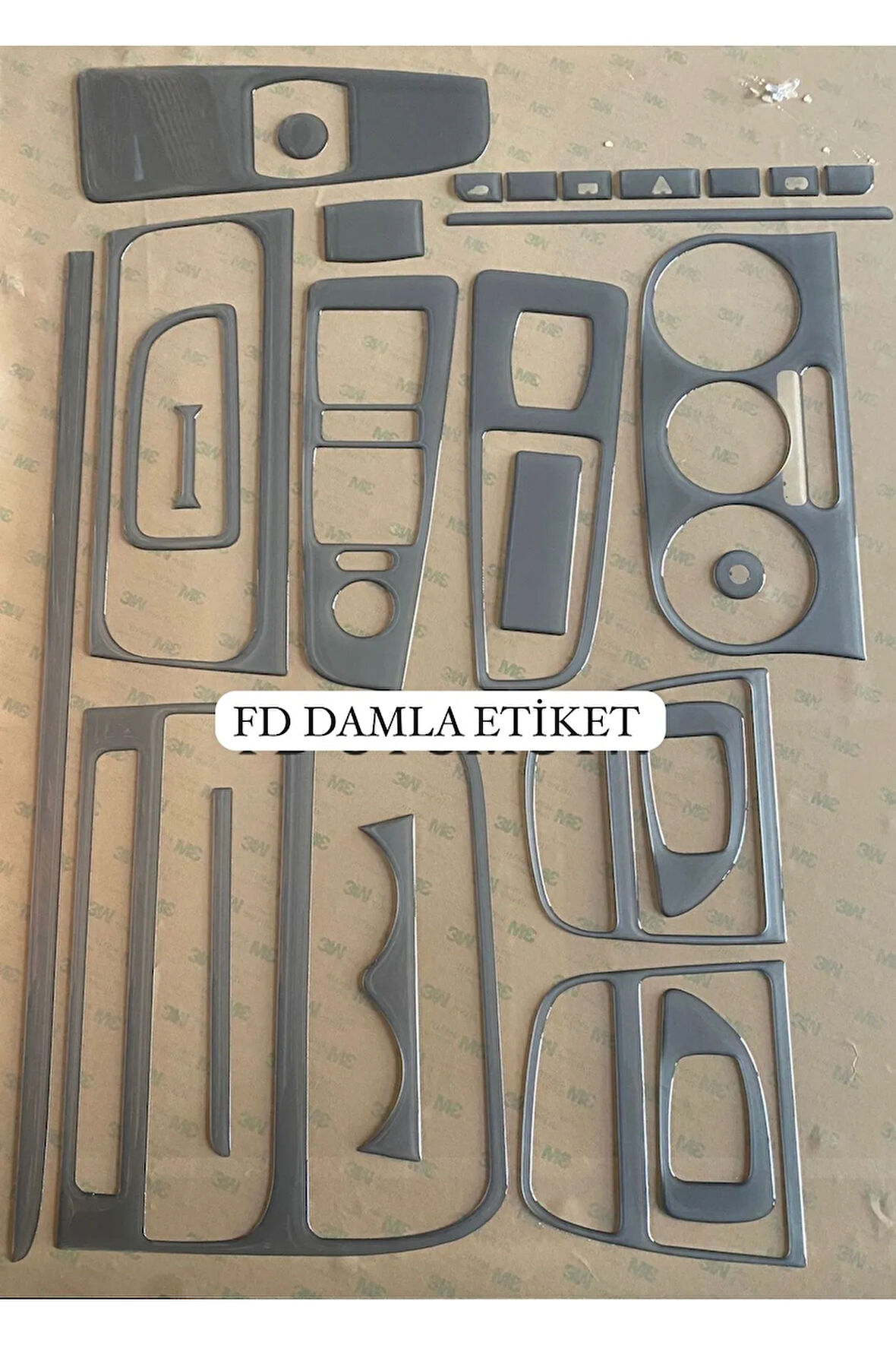 Fiat Linea Full Set  Maun Kaplama  Set Gümüş Gri Renk Özel Dizayn