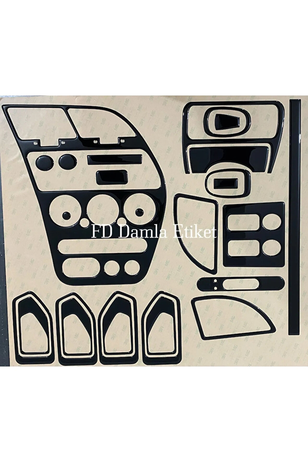 Peugeot 306 Torpido, Konsol, Trim, Göğüs Maun Kaplama  Siyah  Renk Özel Dizayn