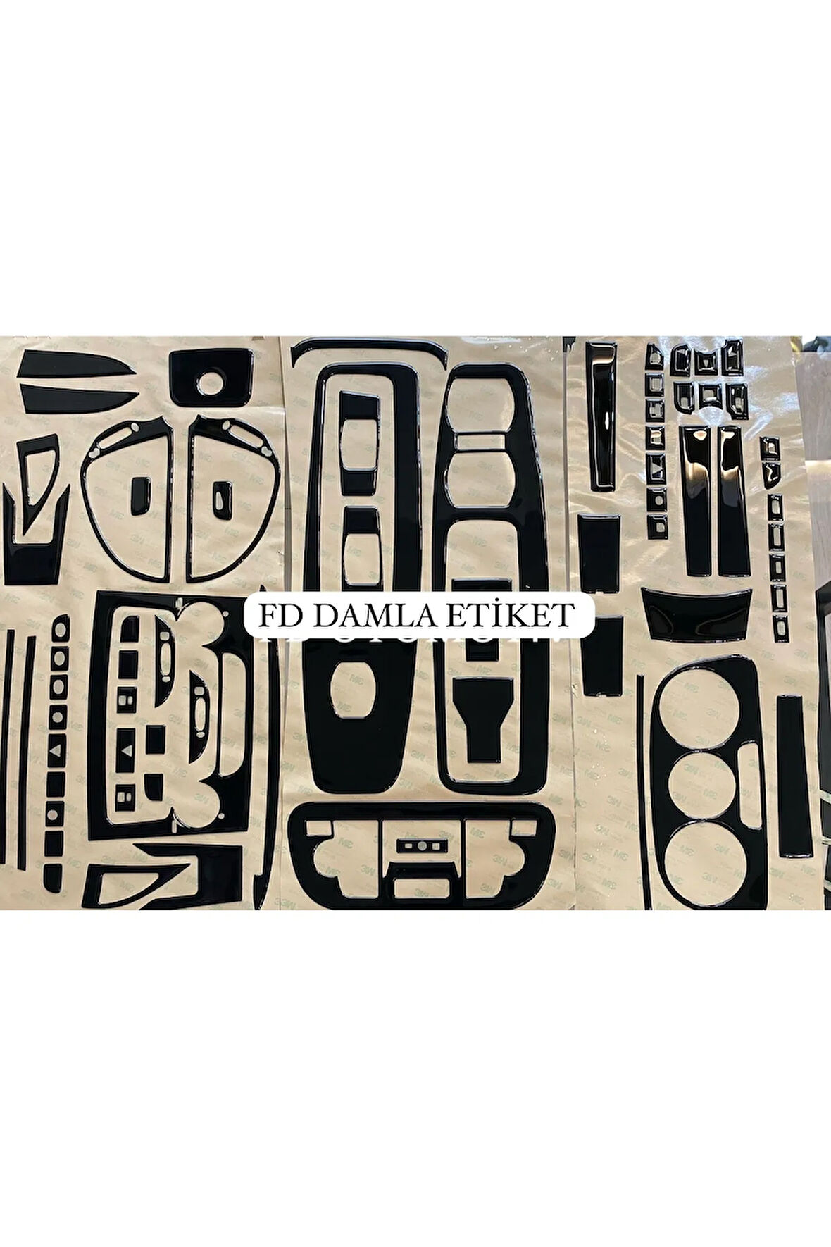 Fiat Doblo D4 Full Set  Maun Kaplama  Set Piano Black Renk Özel Dizayn