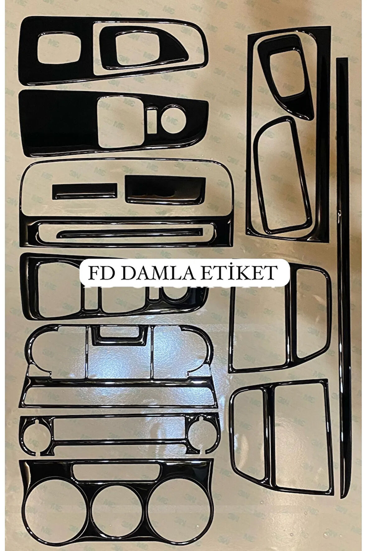 Fiat Grande Punto 2005 > Torpido, Konsol, Trim, Göğüs Maun Kaplama  Siyah  Renk Özel Dizayn