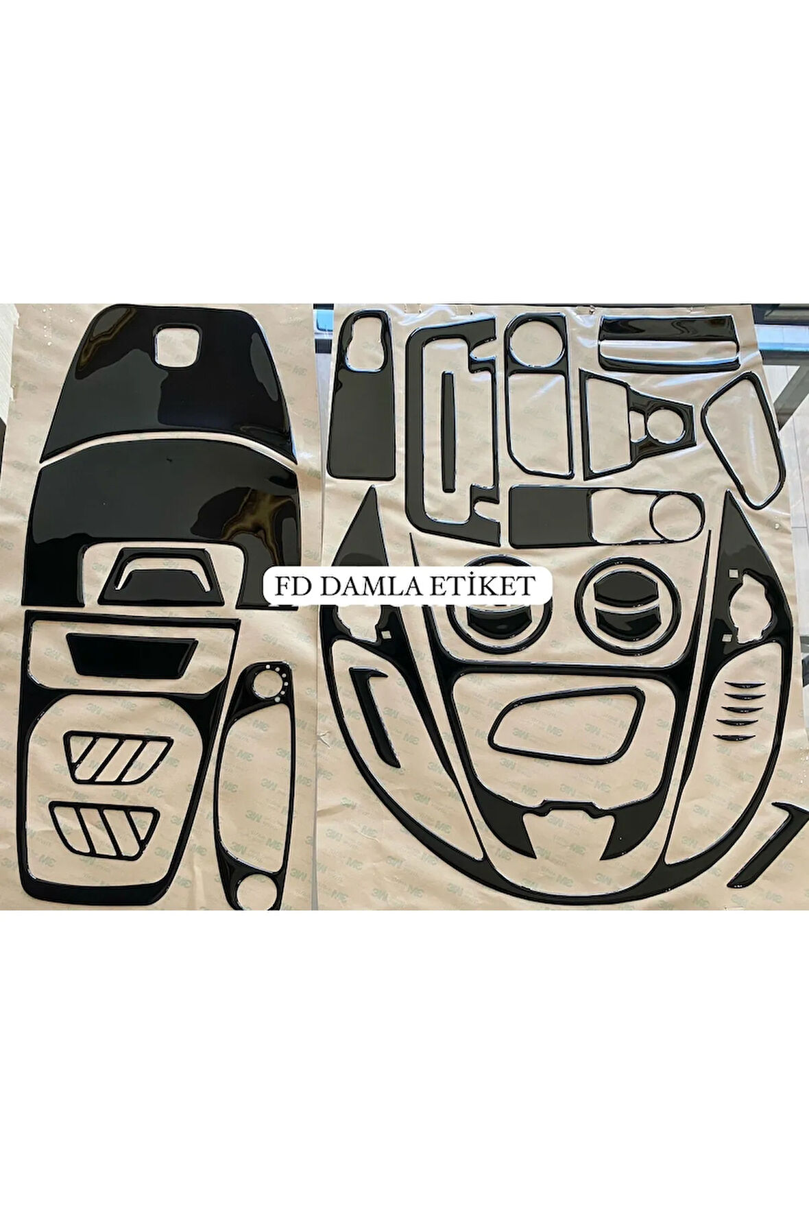 Ford Courier Maun Kaplama  Set Piano Black Renk Özel Dizayn