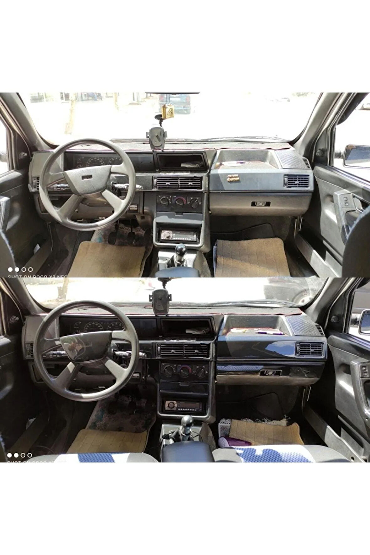 Fiat Tempra, Tipo Torpido, Konsol, Trim, Göğüs Kaplama  Set Piano Black Renk Özel Dizayn