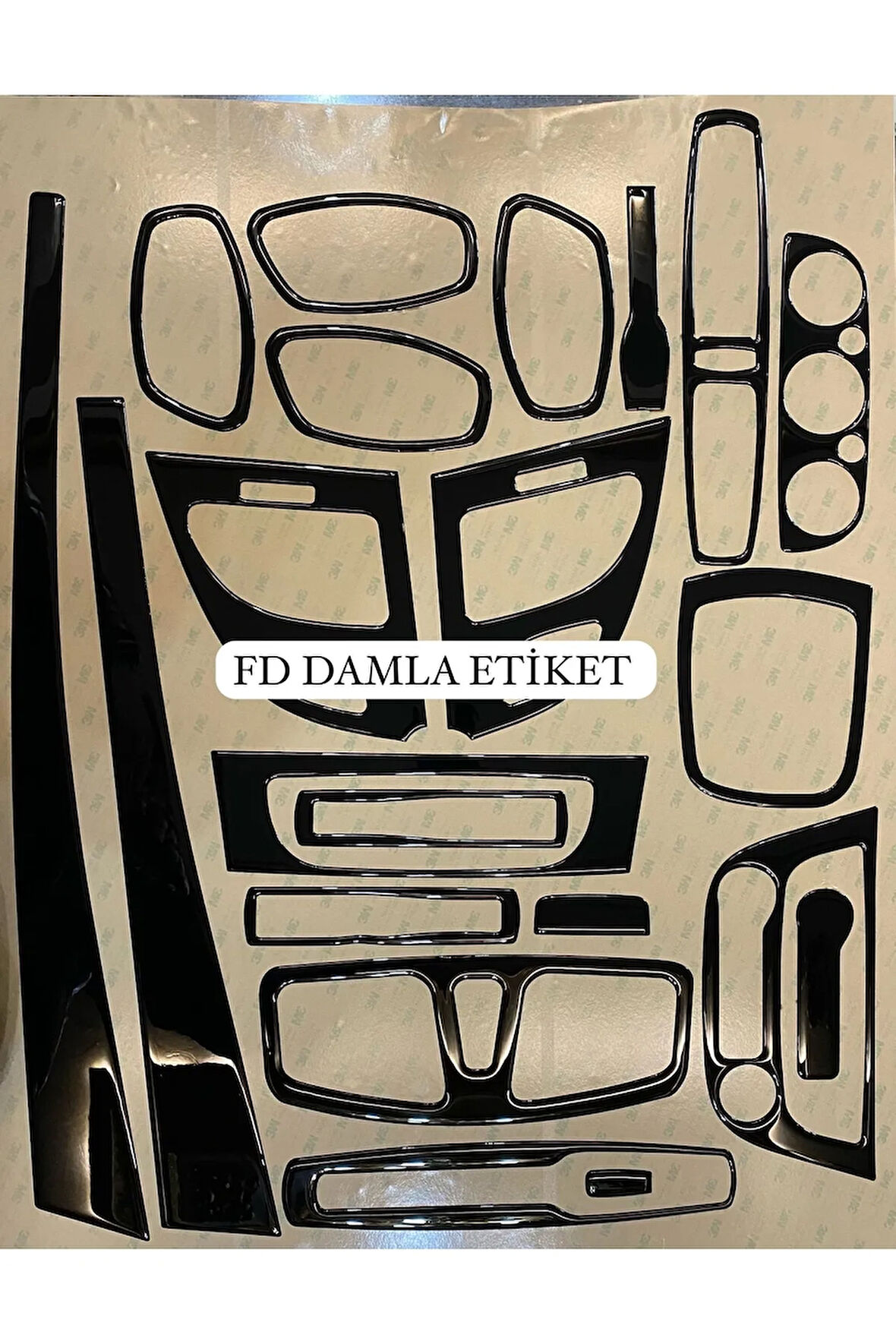 Renault Fluence Full Set  Torpido, Konsol, Trim, Göğüs Kaplama  Set Piano Black Renk Özel Dizayn