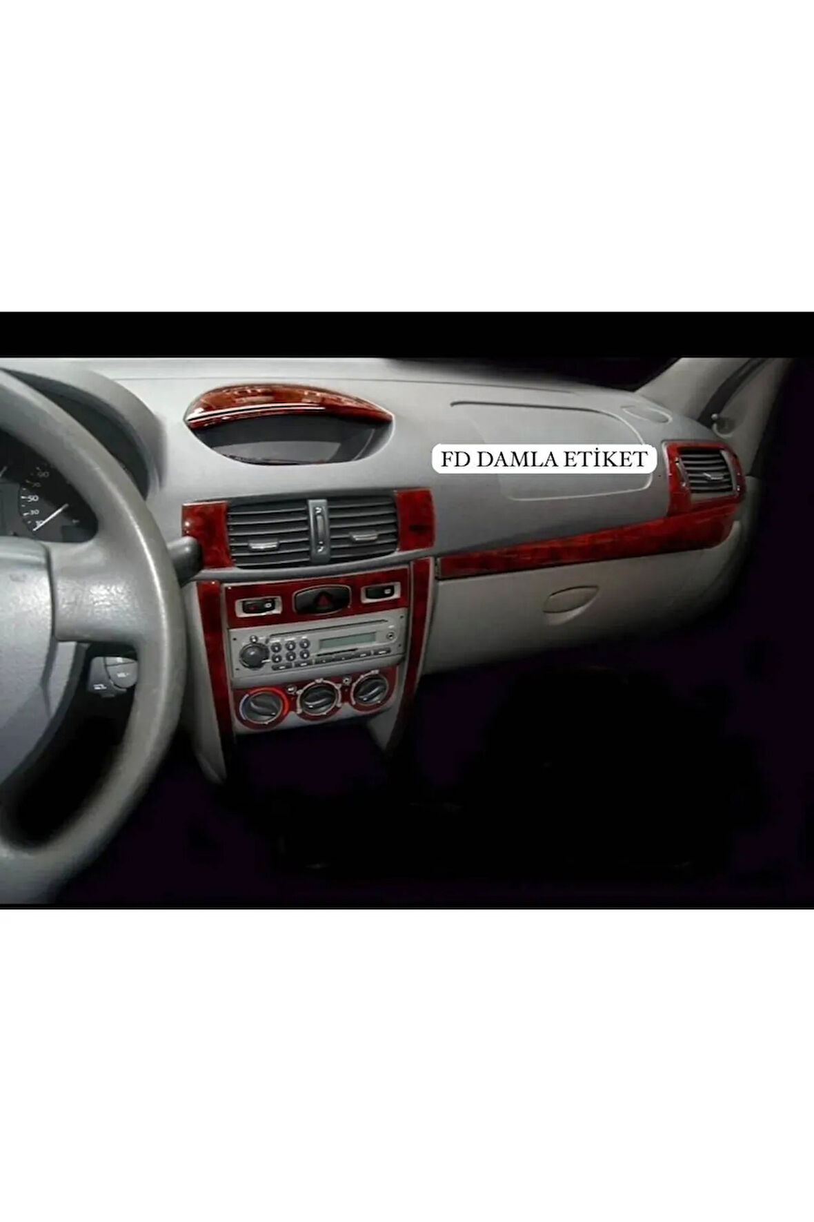 Renault Symbol 2009 - 2013 Torpido, Konsol, Trim, Göğüs Maun Kaplama  Maun Renk Özel Dizayn