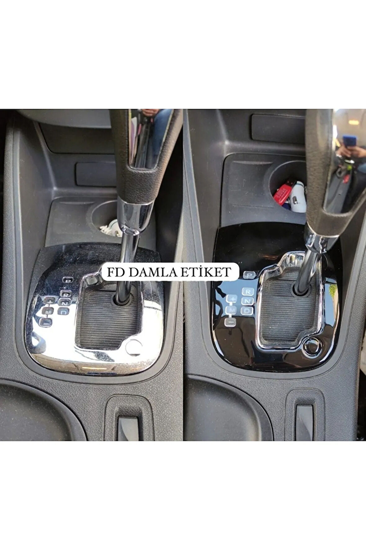 Renault Fluence Otomatik Vites Çerçevesi Kaplama  Parlak Siyah Özel Dizayn