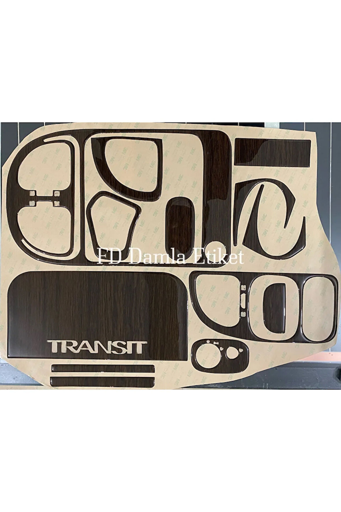Ford Transit 2000 - 2005 Torpido, Konsol, Trim, Göğüs Maun Kaplama Koyu Meşe Renk
