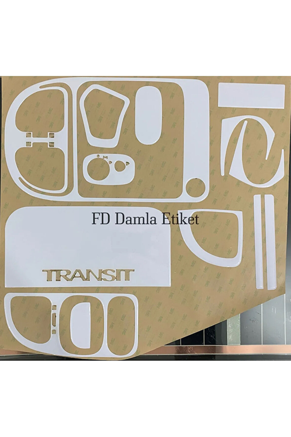 Ford Transit 2000 - 2005 Torpido, Konsol, Trim, Göğüs Maun Kaplama Beyaz Renk
