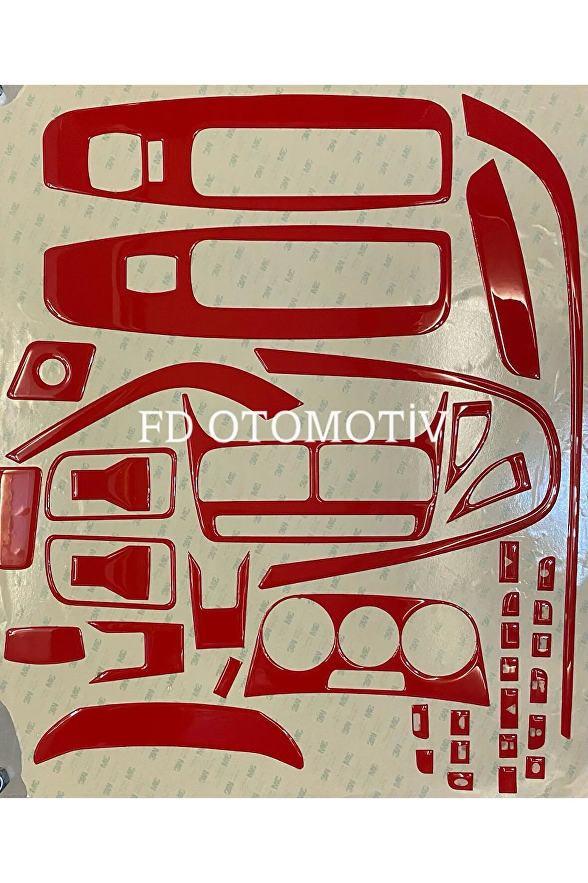 Fiat Doblo D3 Torpido, Konsol, Trim, Göğüs Maun Kaplama Kırmızı Renk