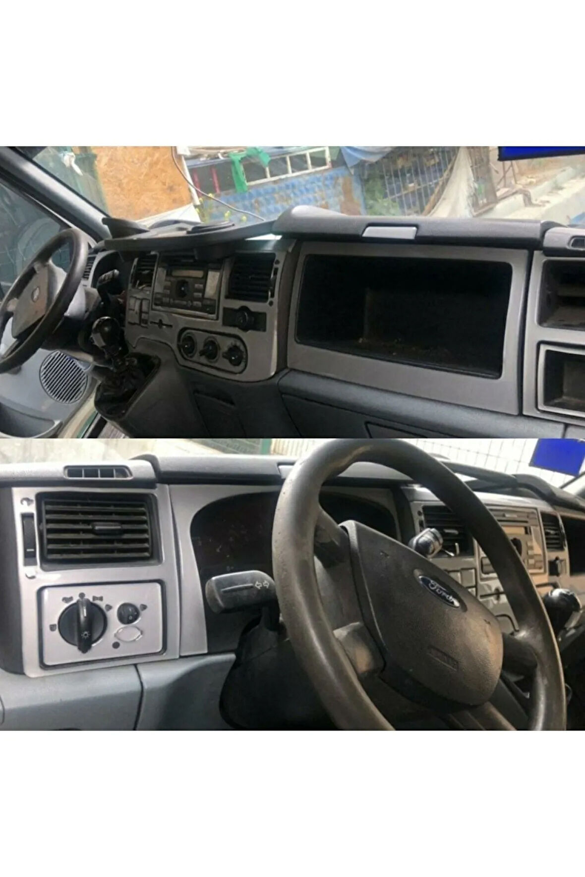 Ford Transit 2006-2013 Torpido, Konsol, Trim, Göğüs Kaplama Seti Gümüş Gri Renk