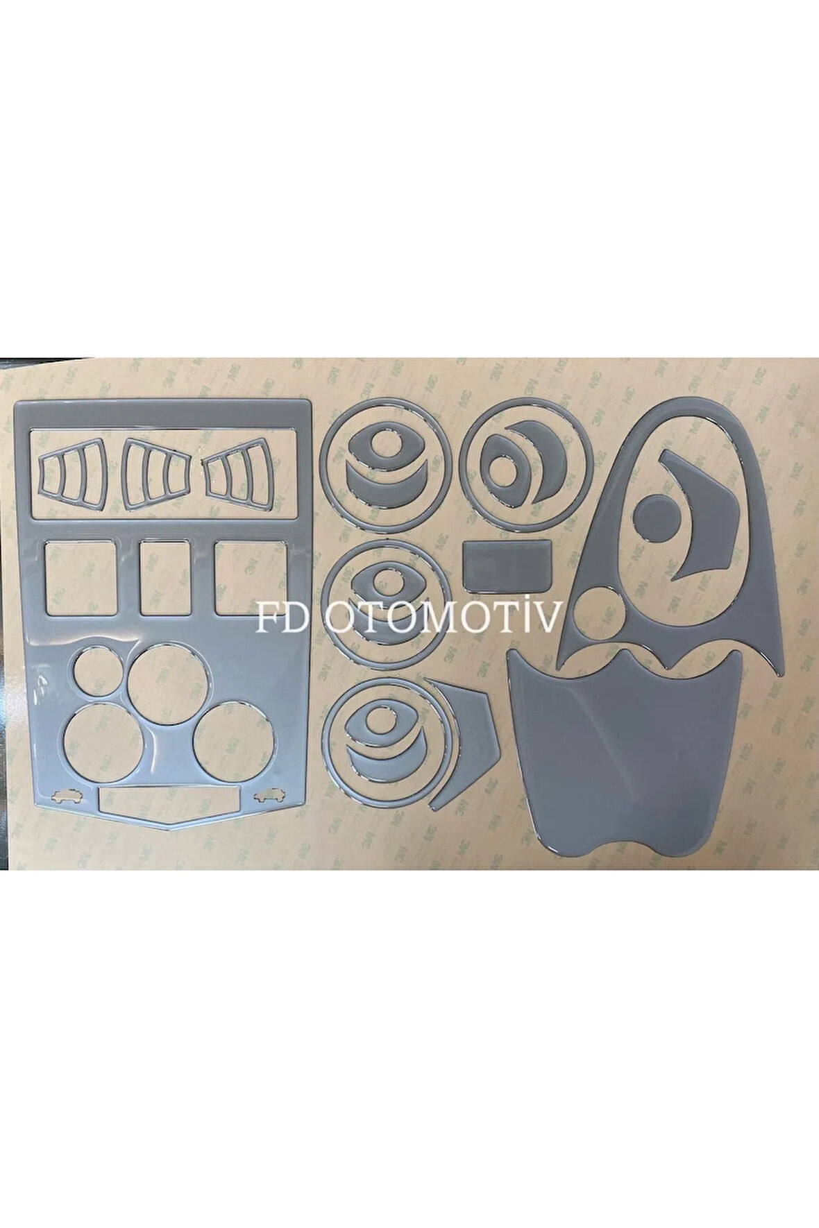 Dacia Logan 2005 - 2010 Konsol, Torpido, Trim, Göğüs Kaplama Seti Gümüş Gri Renk