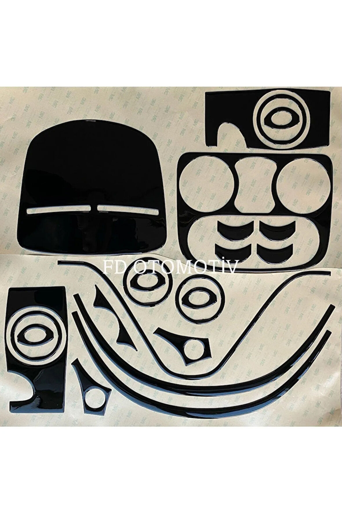 Fiat Doblo 2001-2012 D1 D2 Maun Kaplama Seti Piano Black Renk