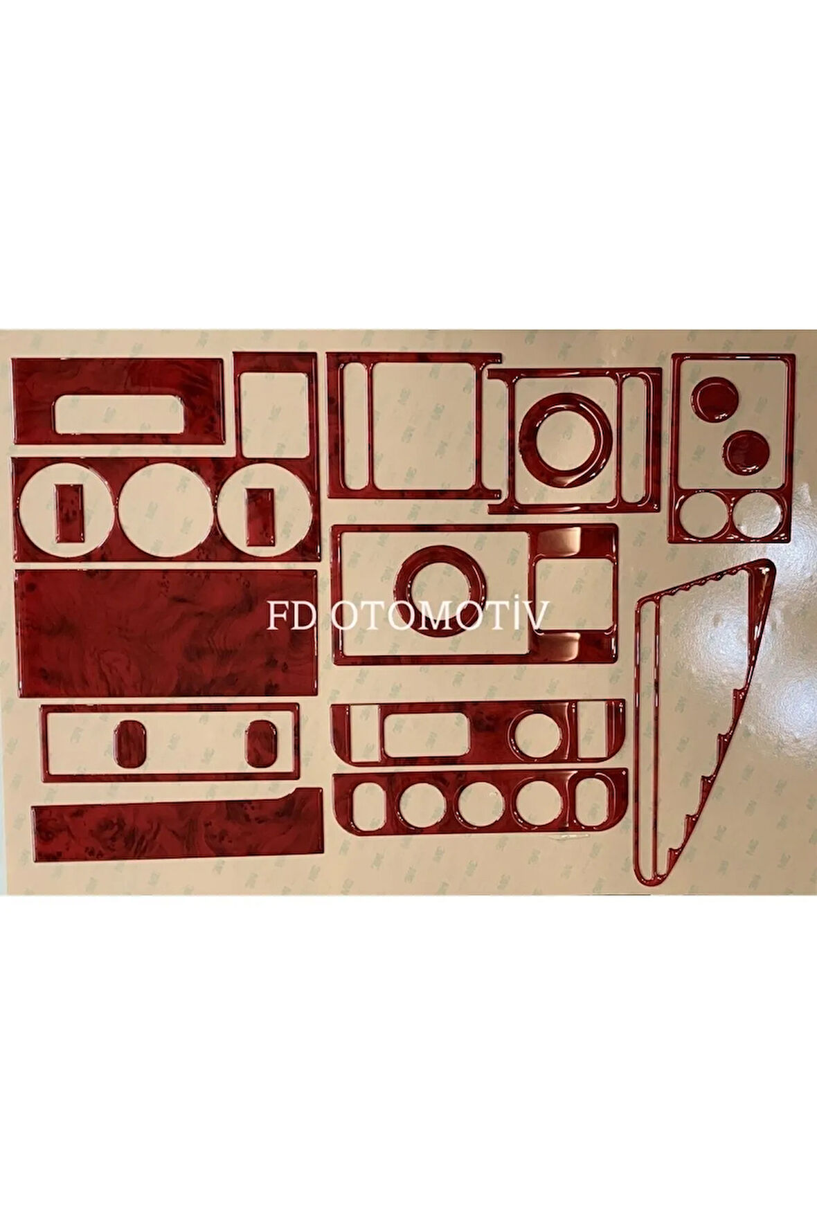 Peugeot Partner 1996-2002 Torpido, Konsol, Trim, Göğüs Kaplama Seti Maun Renk