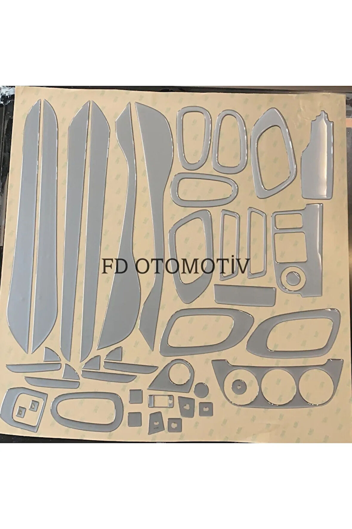 Citroen C-eylsee Torpido, Konsol, Trim, Göğüs Kaplama Seti Gümüş Gri Renk