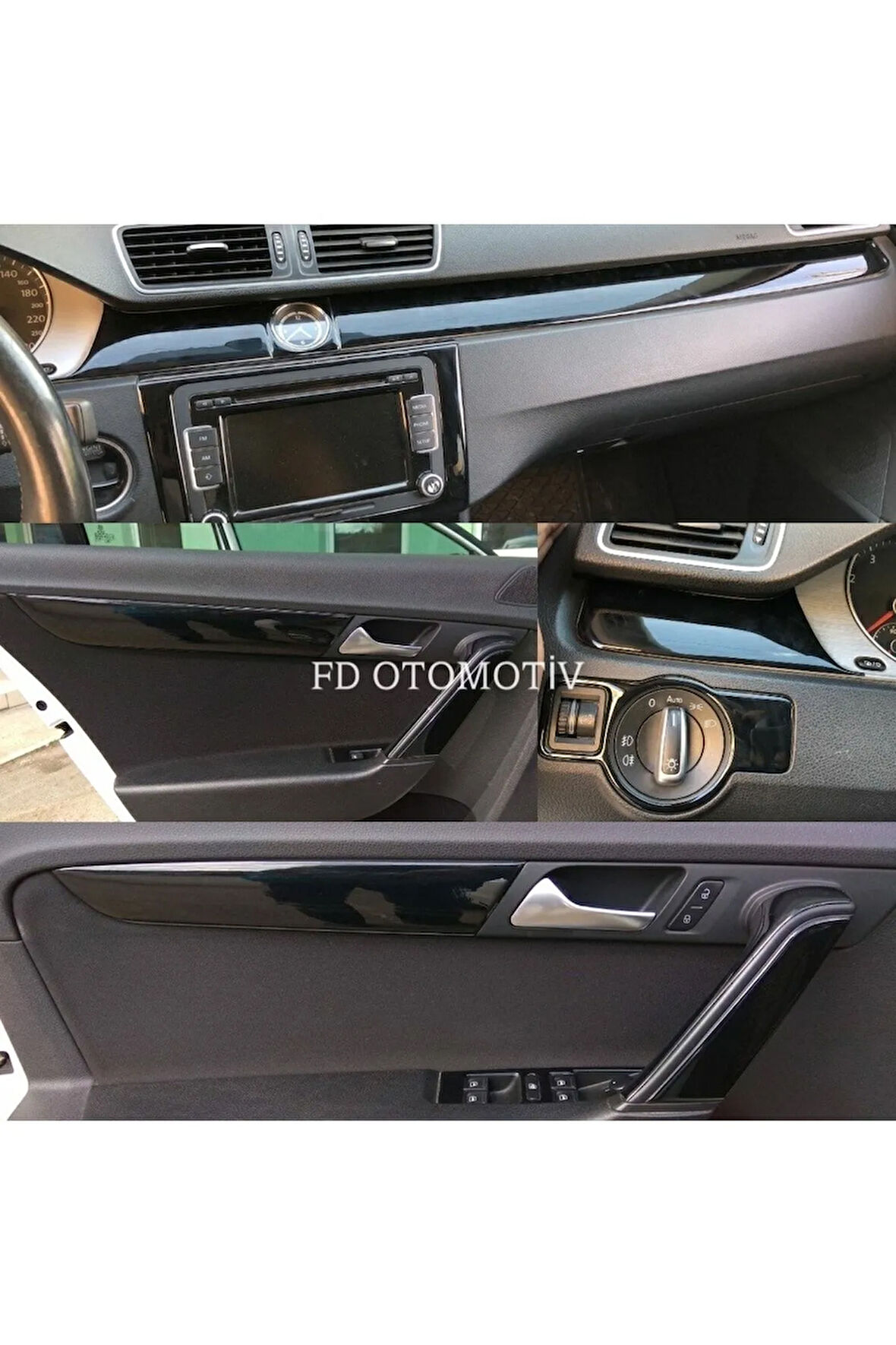 Volkswagen Passat B7 Torpido, Konsol, Trim, Göğüs Kaplama Seti Piano Black Renk