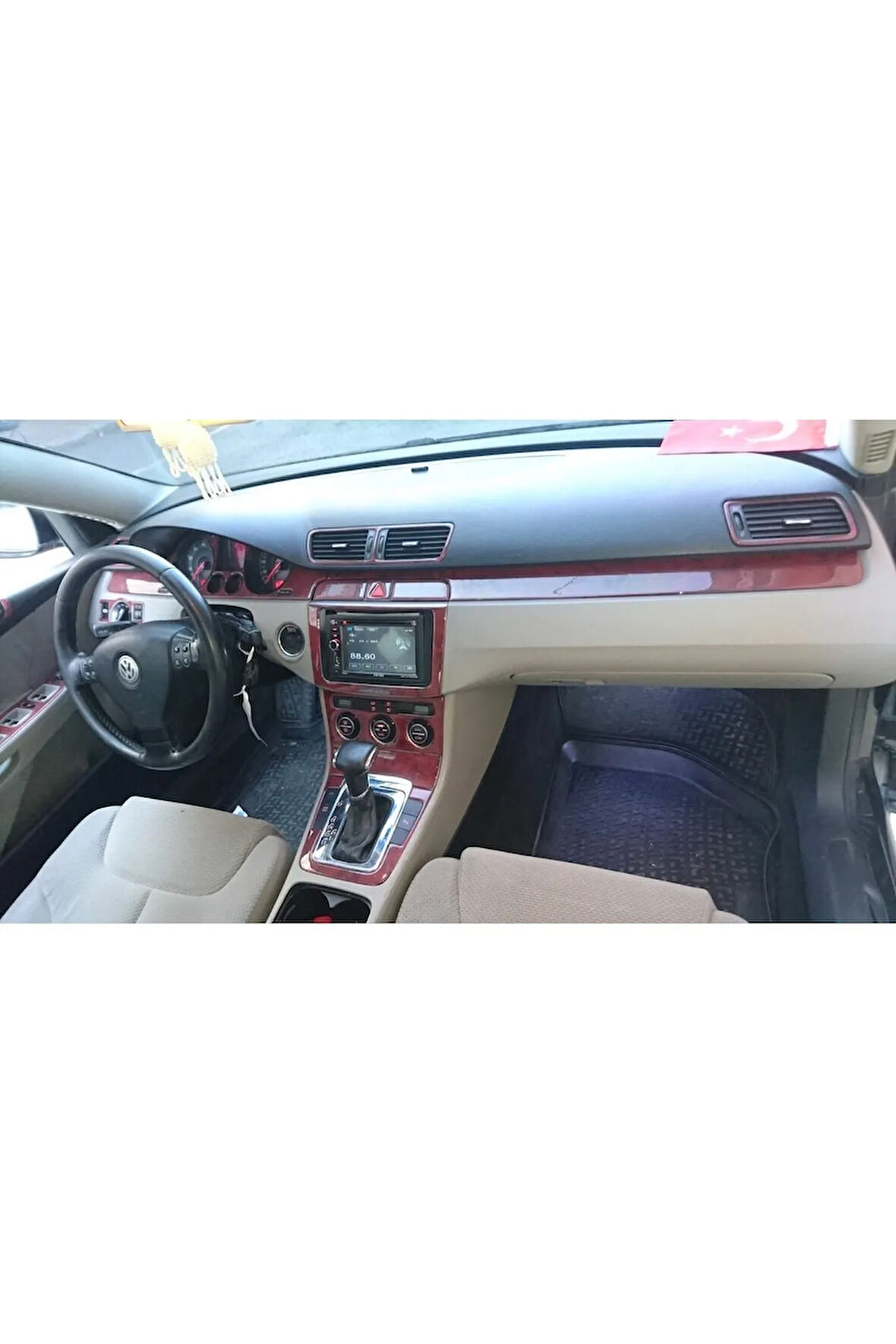 Volkswagen Passat B6 Torpido, Konsol, Trim, Göğüs Kaplama Seti Maun Renk