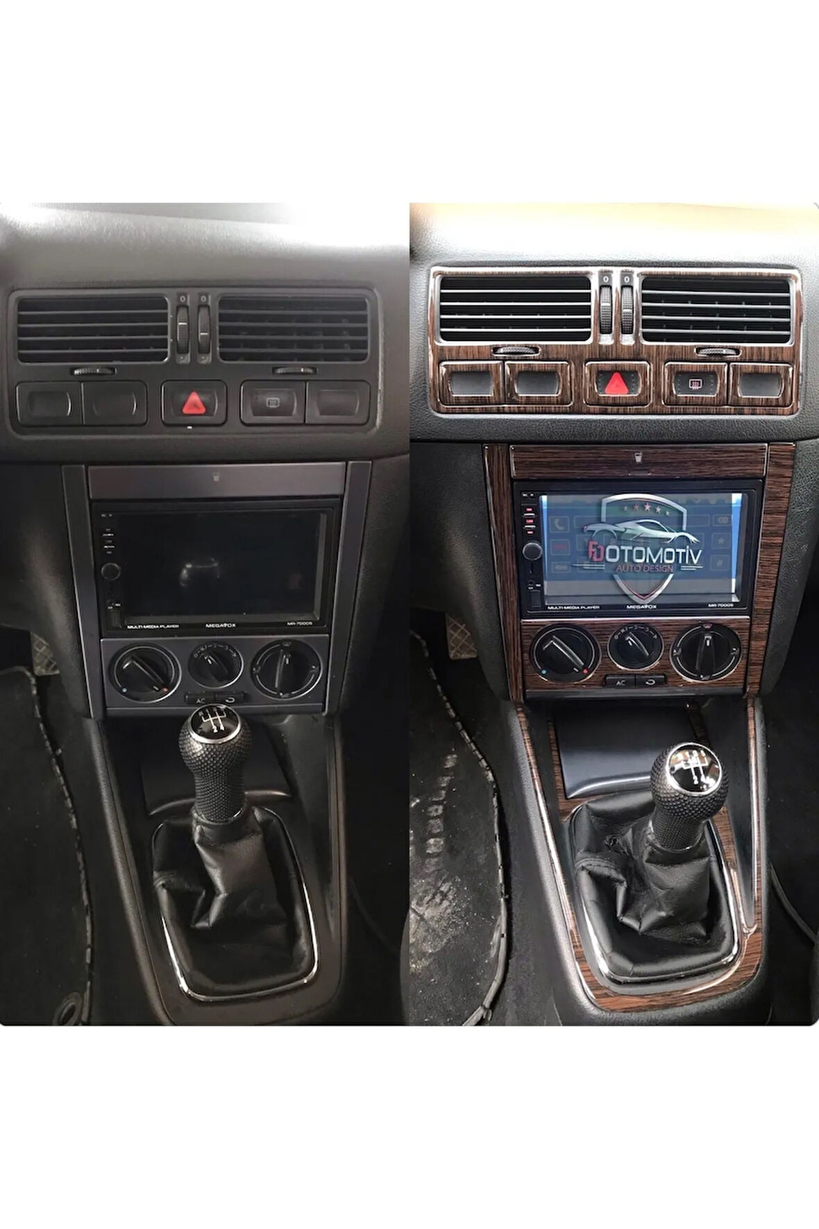 Volkswagen Bora Full Set Torpido, Konsol, Trim, Göğüs Kaplama Seti Koyu Meşe Özel Renk