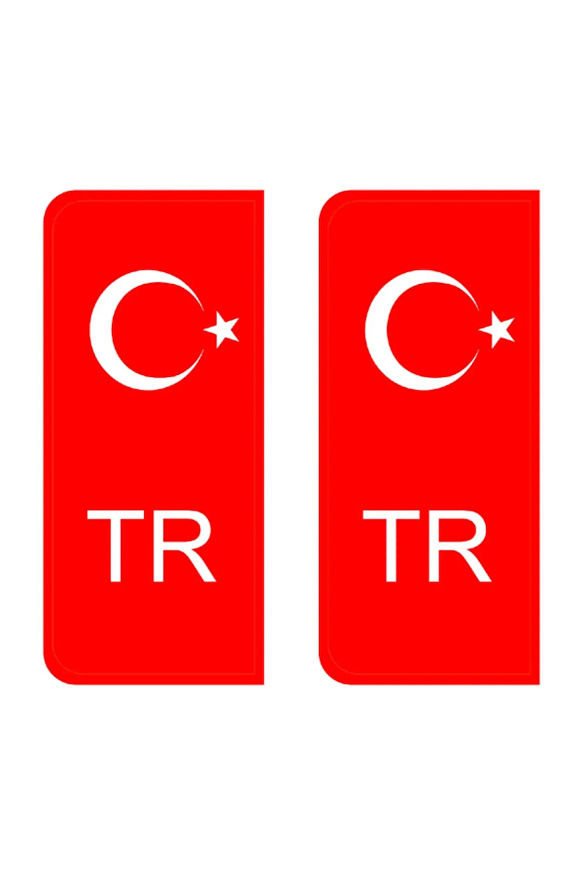 Türk Bayrağı Plaka Sticker Damla Çıkartma-etiket 3d 2 Ad