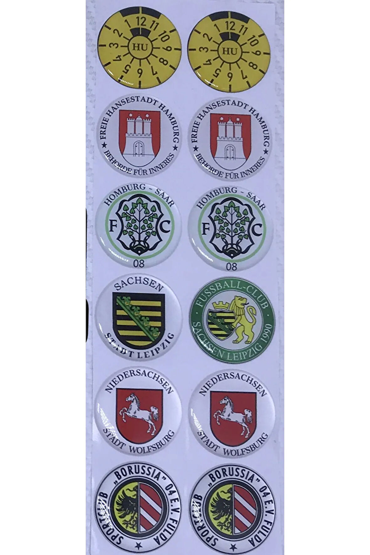 Damla Plaka Pulu Gümrük Pulu 12'li Çift - Plaka Pulu Damla Etiket Set - Plaka Pulu Sticker