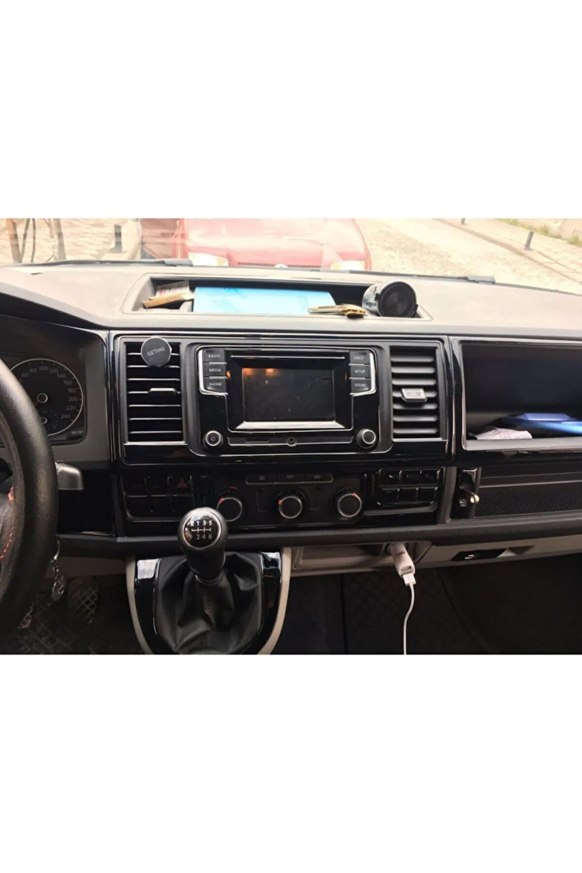 Volkswagen Transporter T7 Siyah Desen Ful Set Maun Kaplama