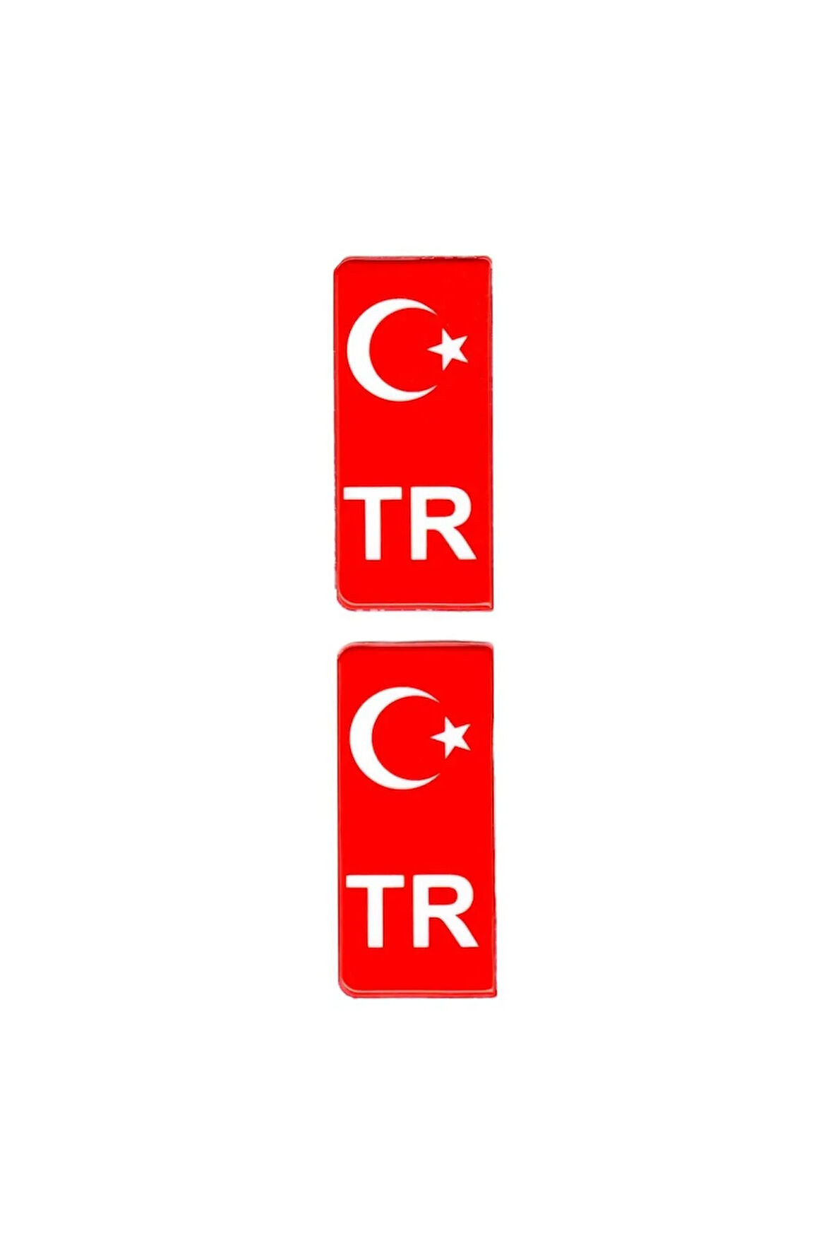 Türk Bayrağı Plaka Damla Sticker Su Geçirmez Solmaz 2 Adet